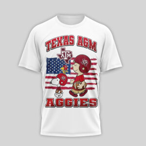 Texas A&M Aggies | Premium NCAA America 250 with Snoopy 3D Shirt TTH2105126