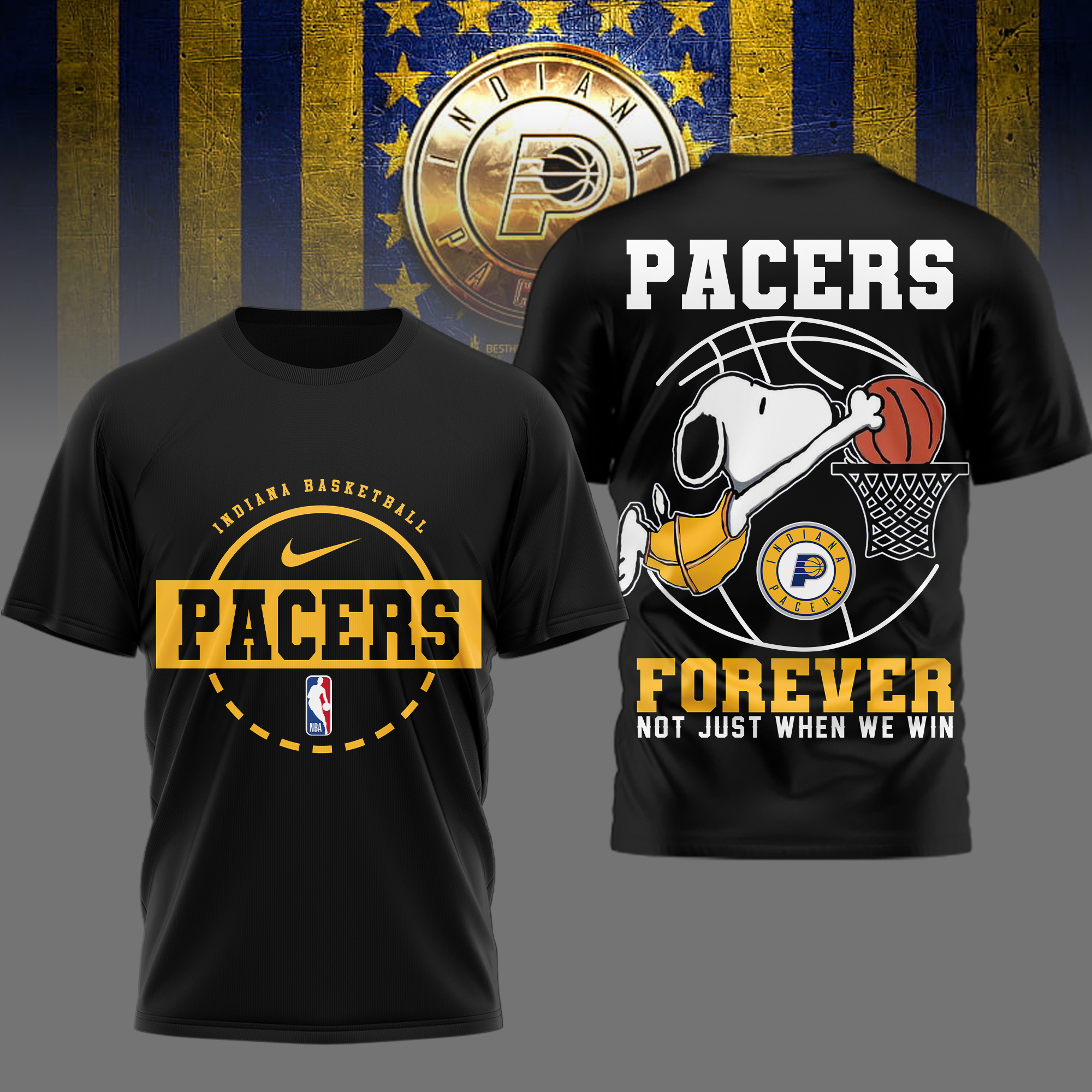 Indiana Pacers | Premium NBA Snoopy Forever Loyal 3D Shirt TTH2105113