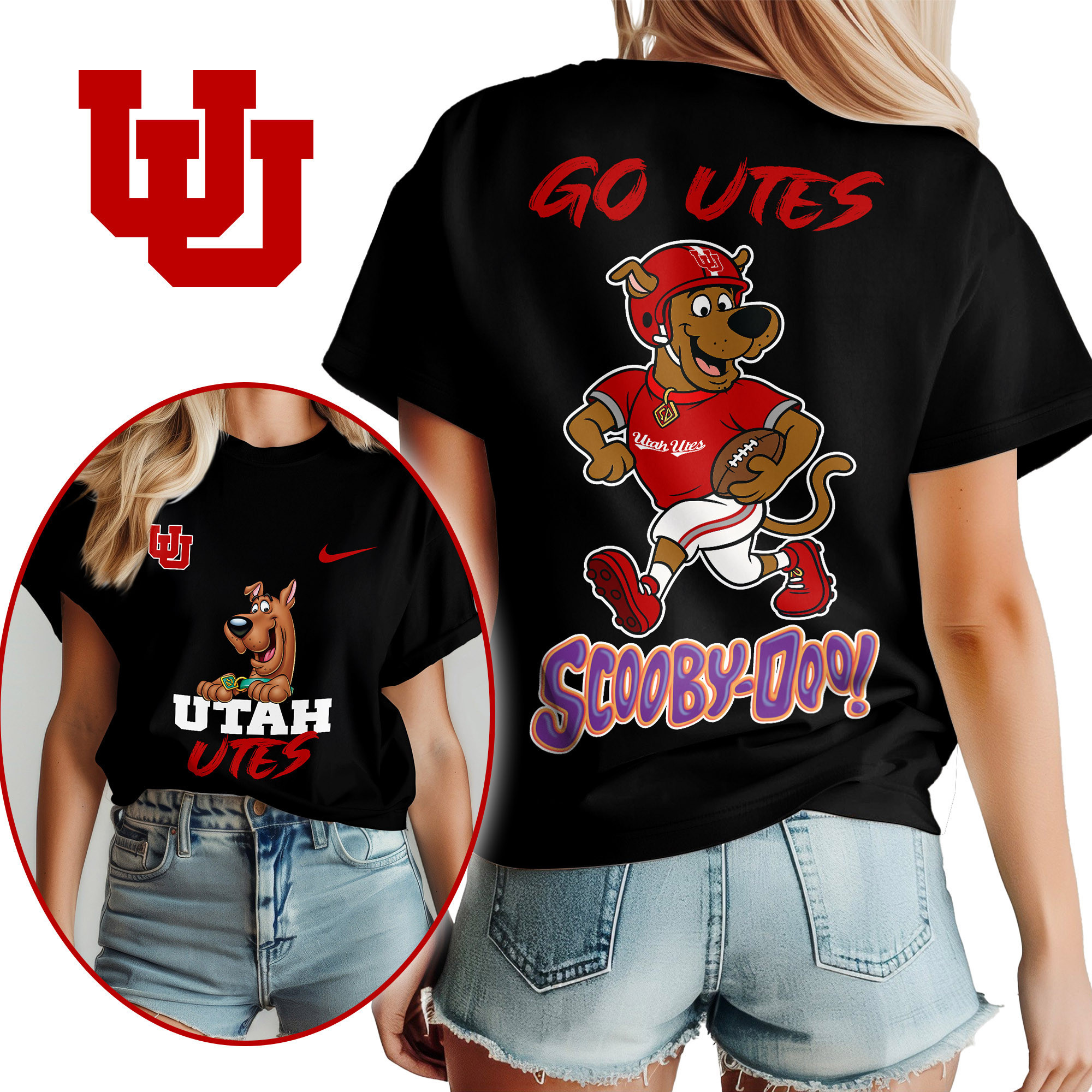 Utah Utes | Premium NCAA Scooby-Doo Fan Women’s Shirt TTH2105171