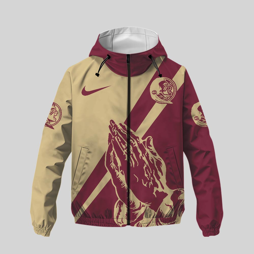 Florida State Seminoles | Premium NCAA God Bless My Team Windbreaker Jacket TTH2105158 - Image 2