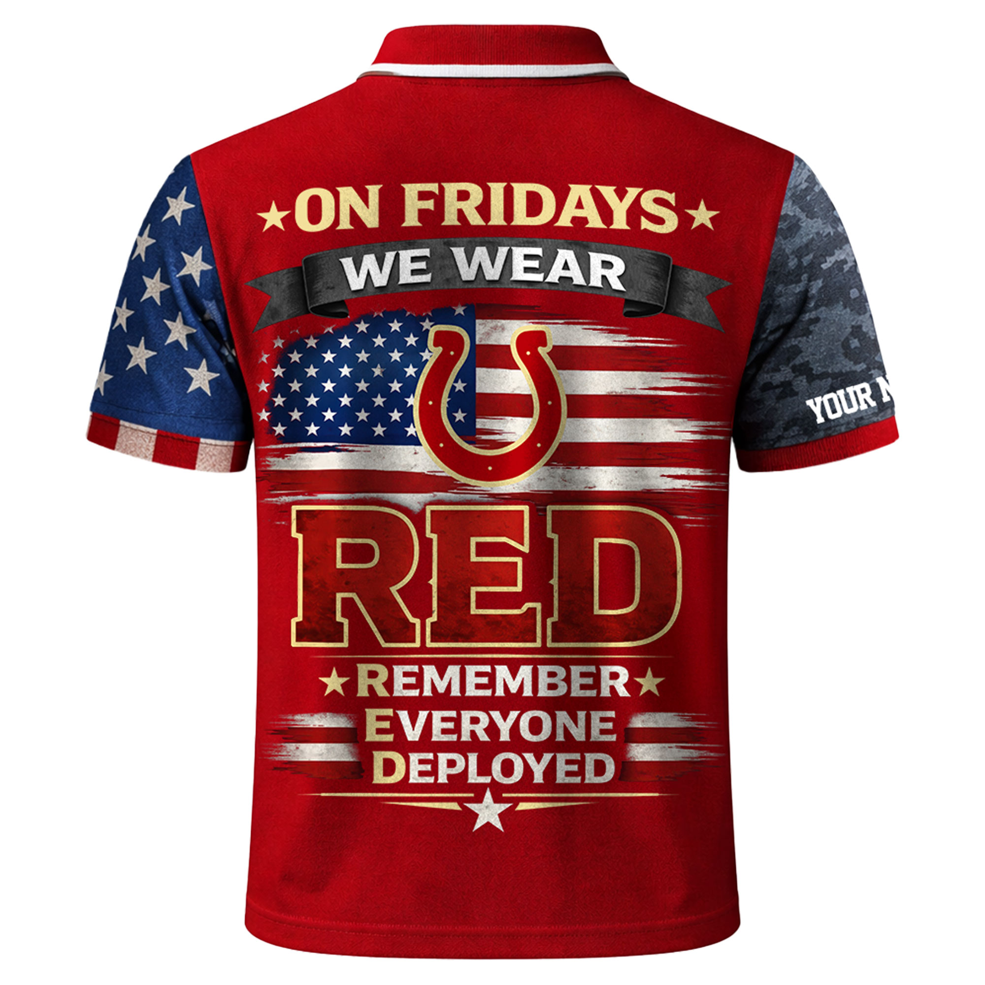 Indianapolis Colts | Premium NFL Red Friday Polo Shirt TTH2105146 - Image 3