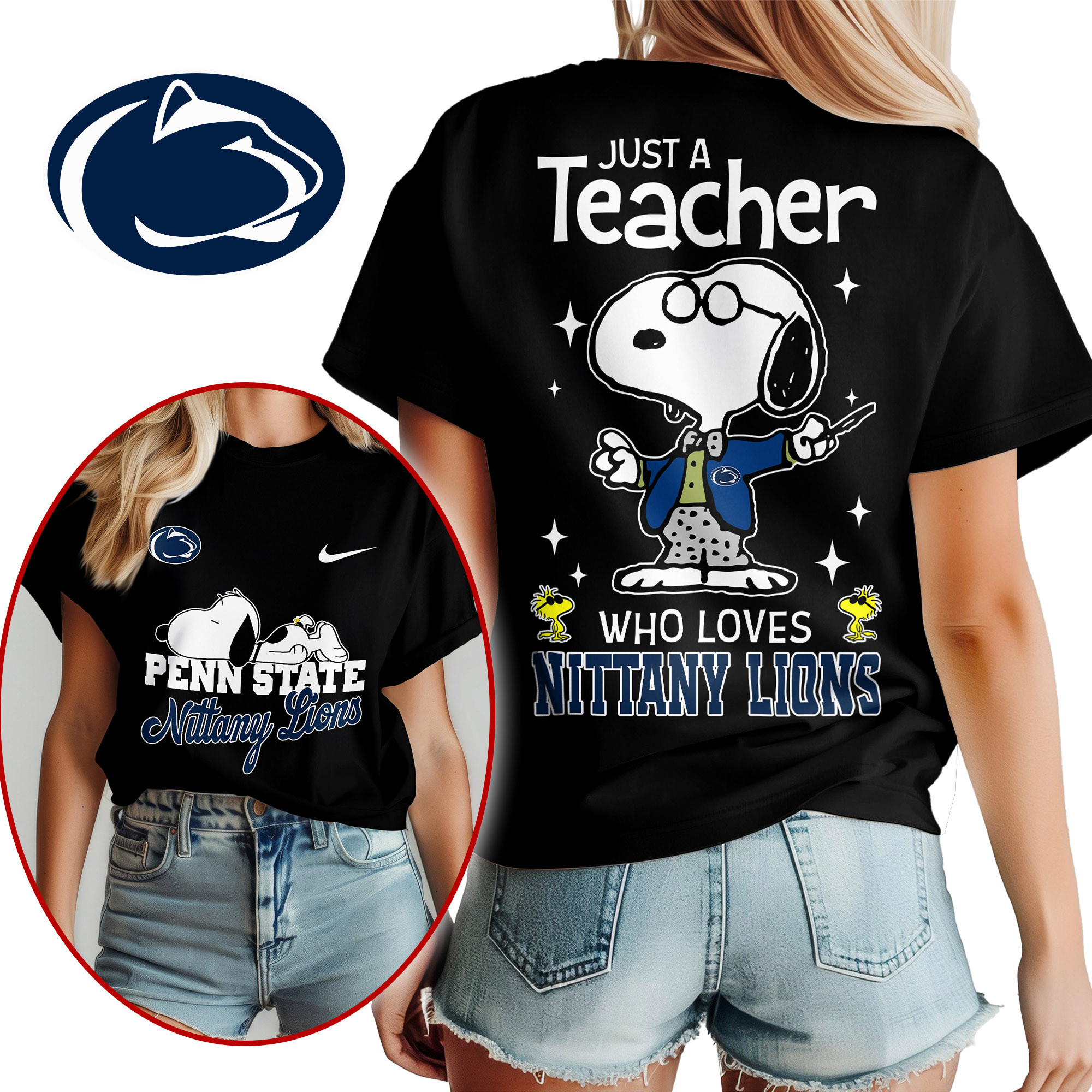 Penn State Nittany Lions | Premium NCAA Snoopy Teacher Appreciation Women Shirt TTH2105172
