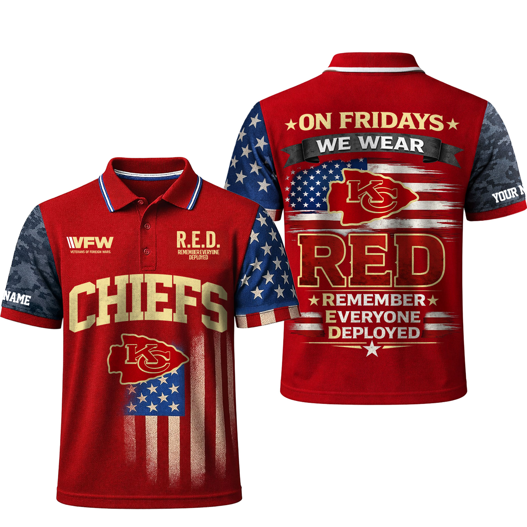 Kansas City Chiefs | Premium NFL Red Friday Polo Shirt TTH2105146