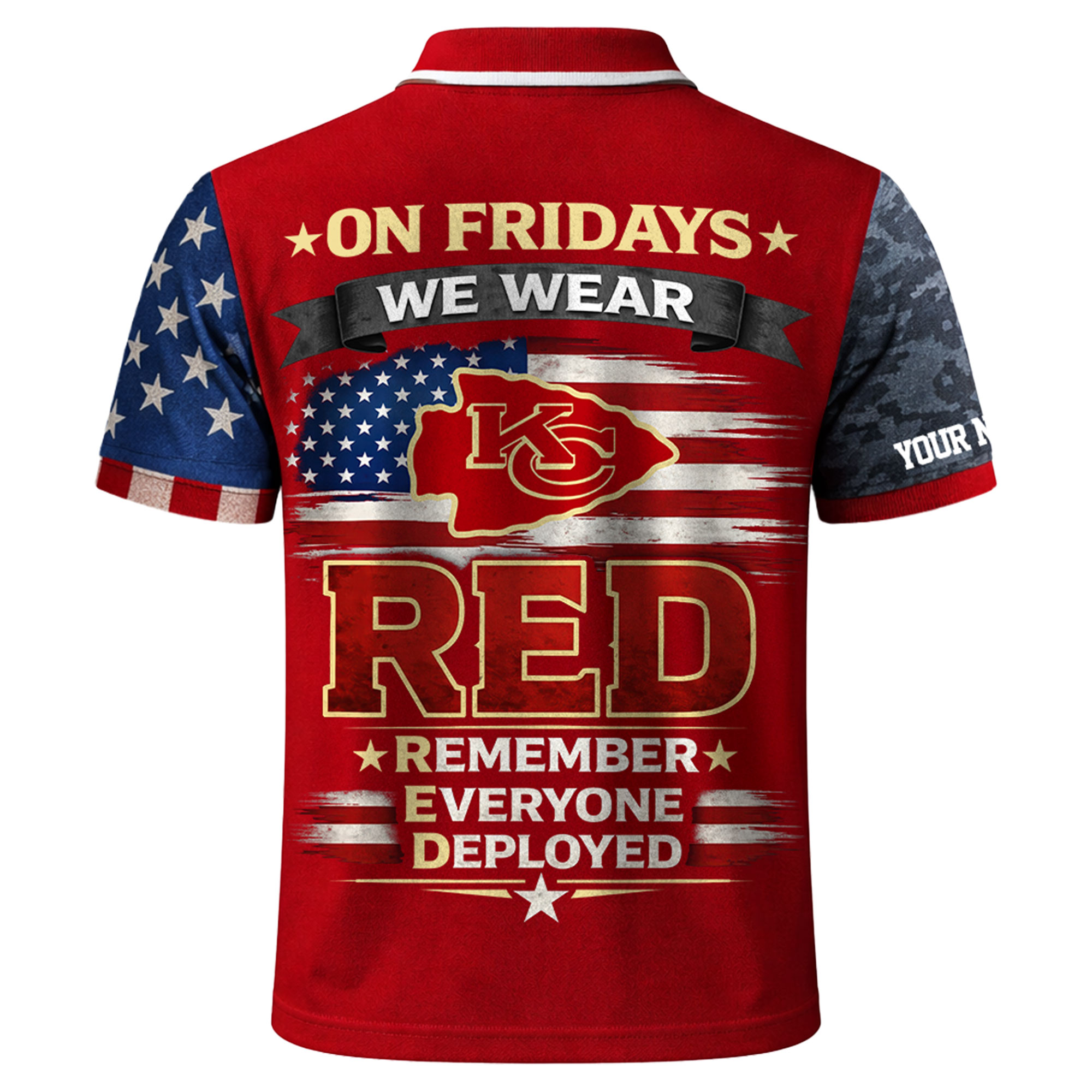 Kansas City Chiefs | Premium NFL Red Friday Polo Shirt TTH2105146 - Image 3
