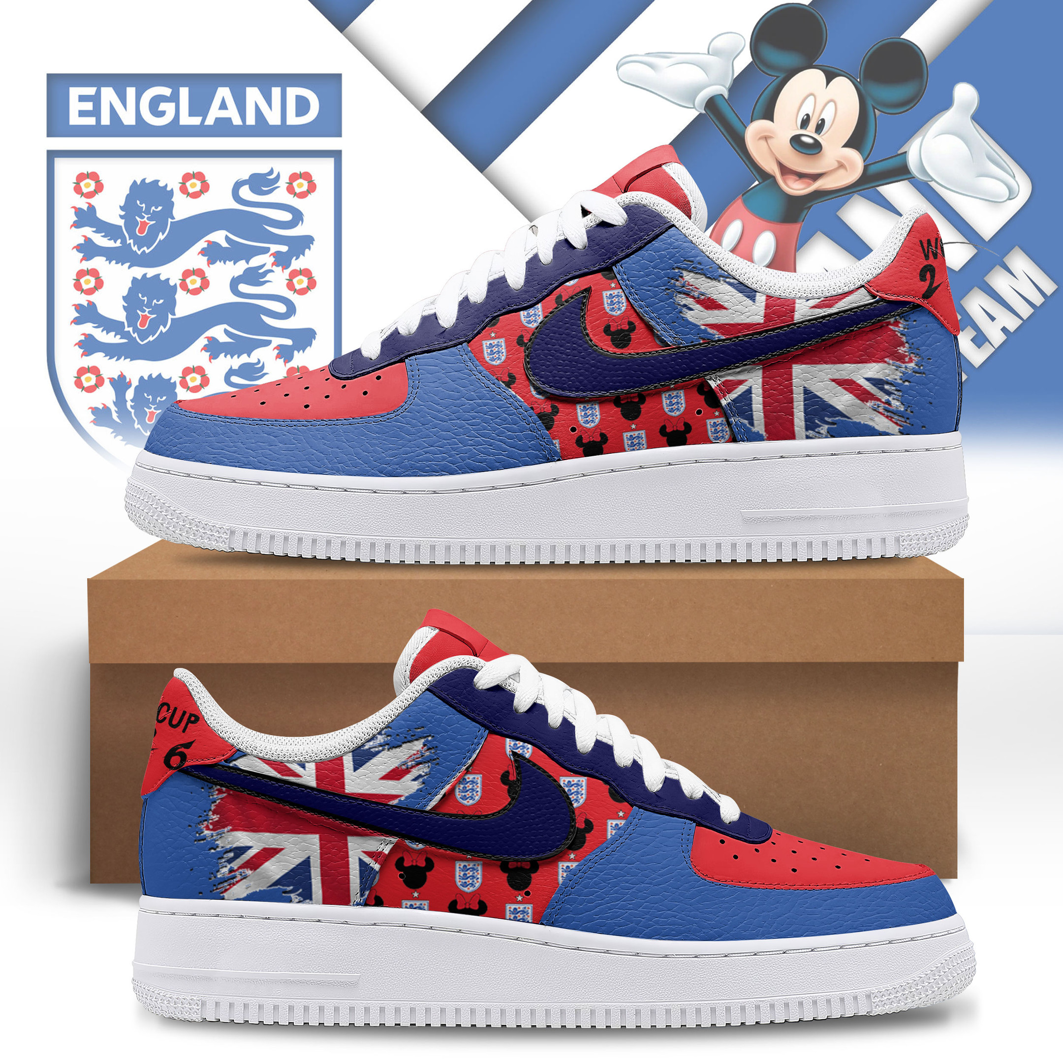 England – Premium World Cup Legacy AF1 Shoes – Limited Edition TTH190510