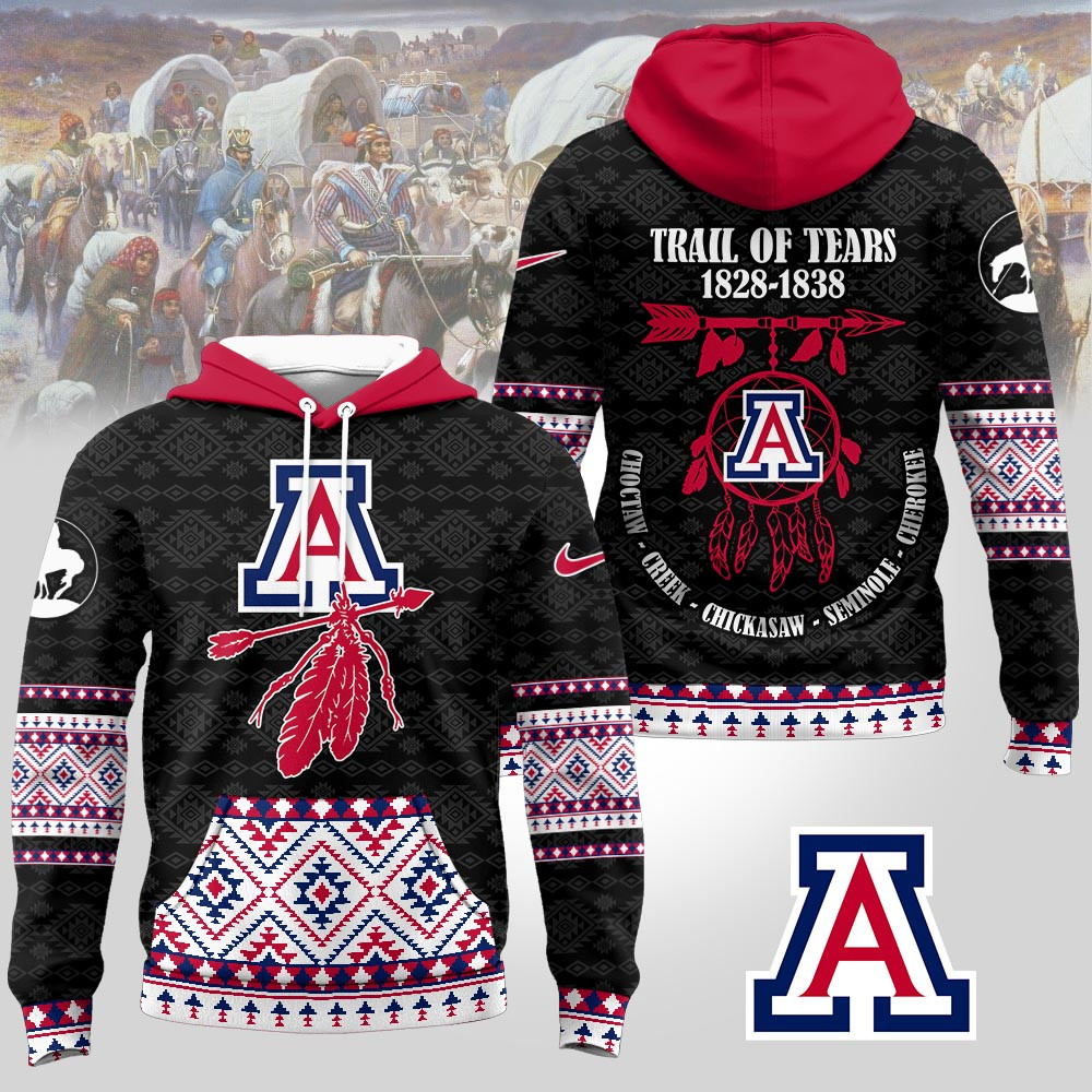 Arizona Wildcats | Premium NCAA Trail of Tears Awareness 3D Hoodie TTH2105125 - Image 2