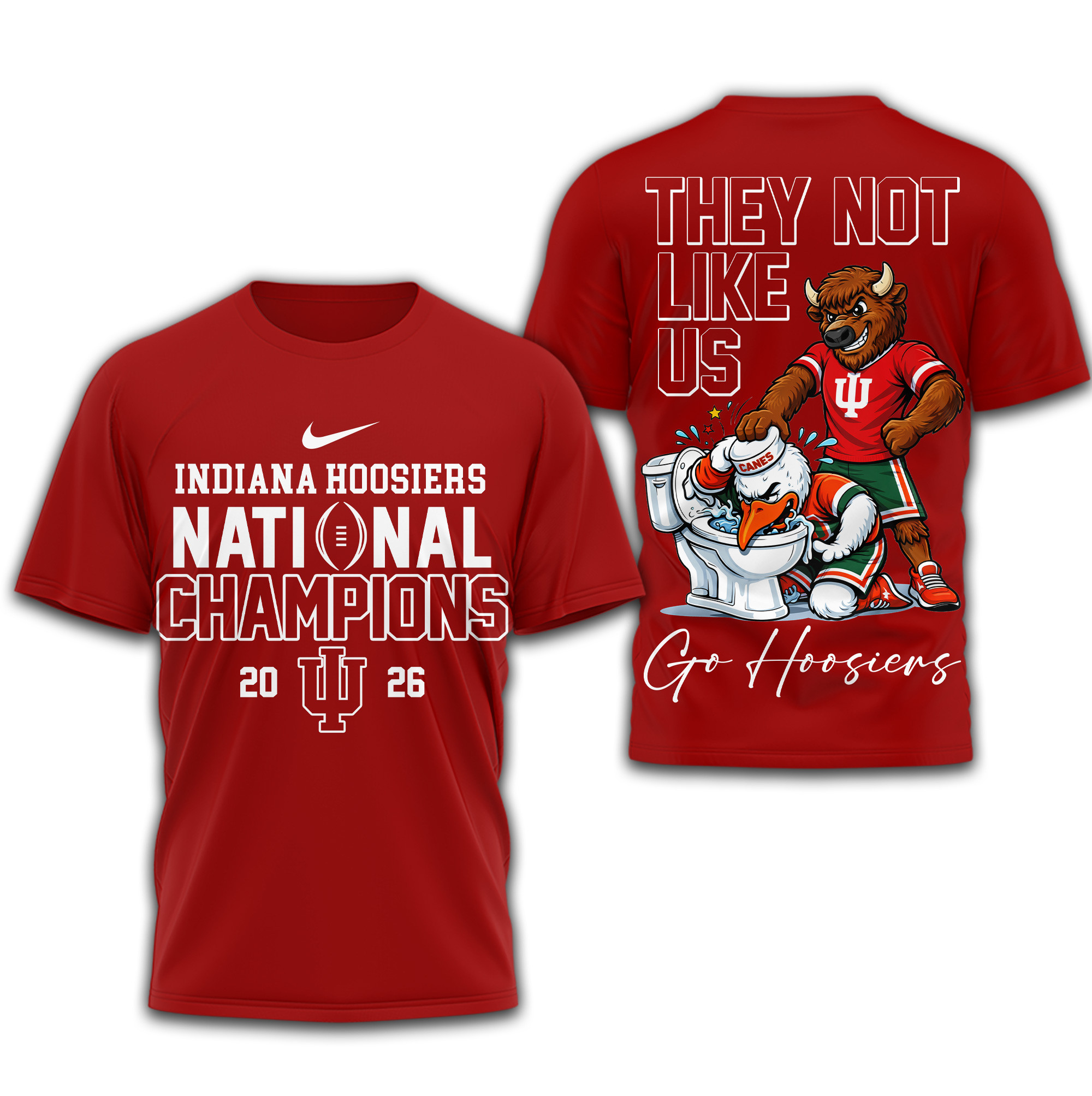 Indiana Hoosiers | Premium NCAA 2026 CFP National Champions 3D Shirt TTH2105169 - Image 2