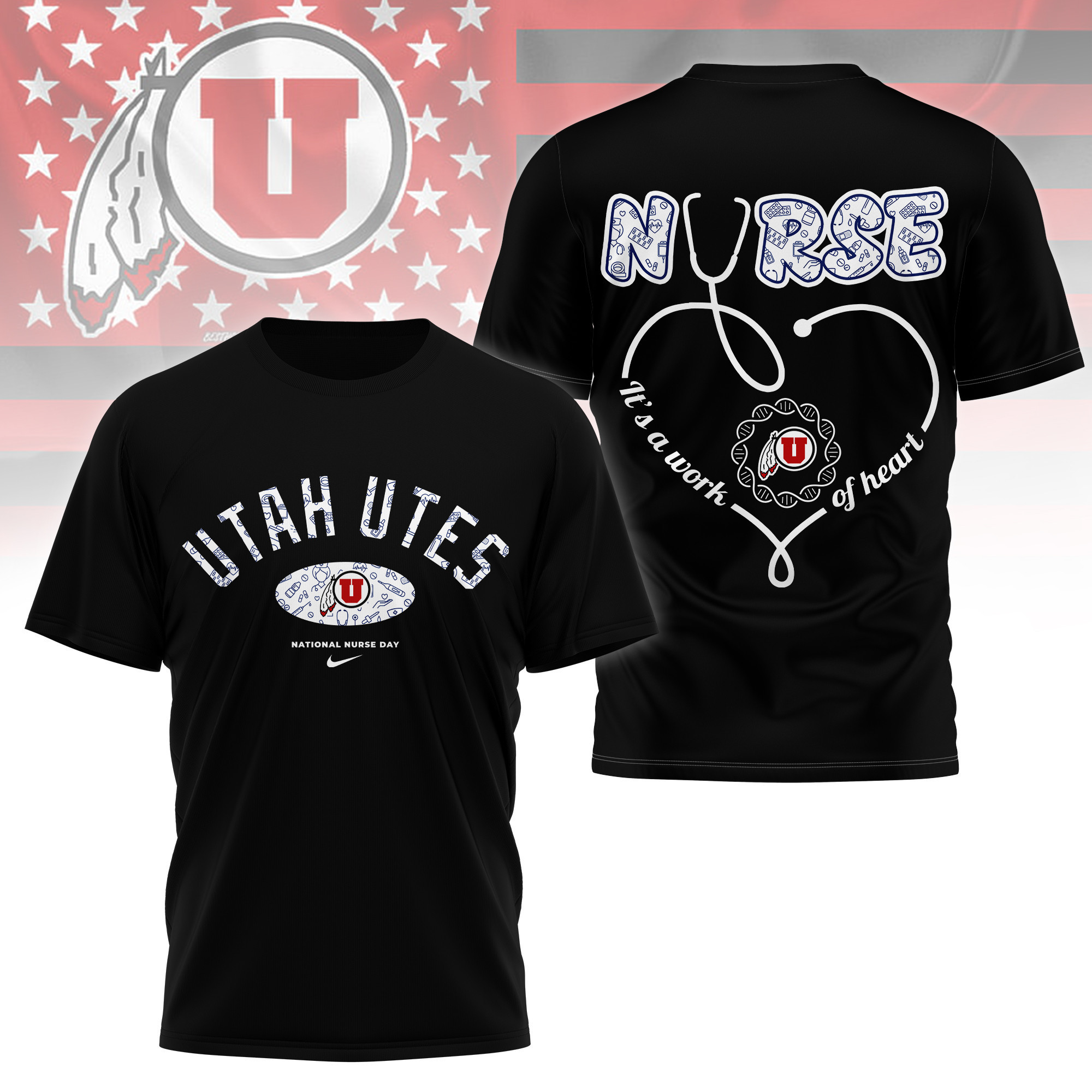 Utah Utes | Premium Nurse Appreciation Day 3D Shirt TTH2105135