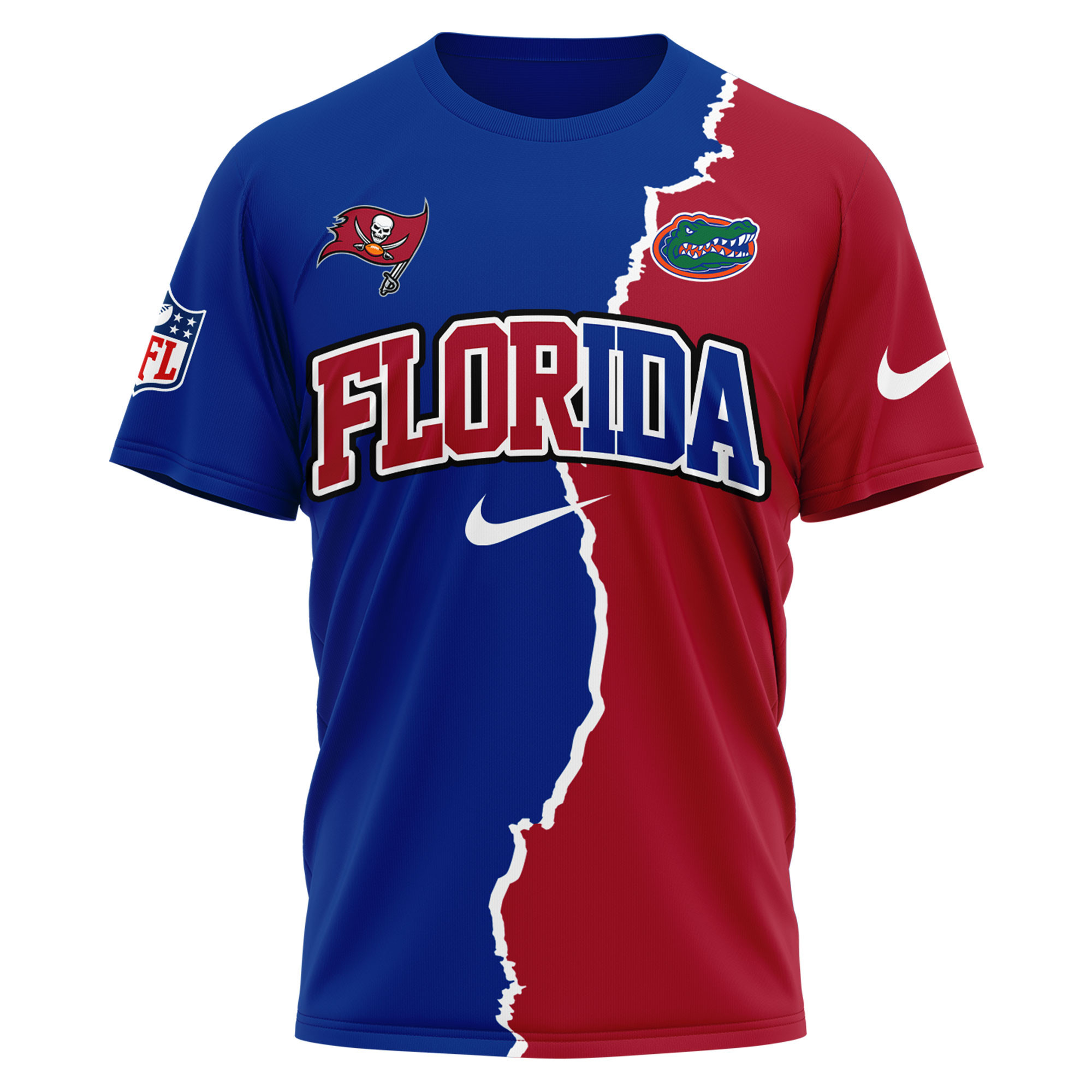 Tampa Bay Buccaneers x Florida Gators | Premium NFL Team x NCAA Team Fusion 3D Shirt TTH2105192