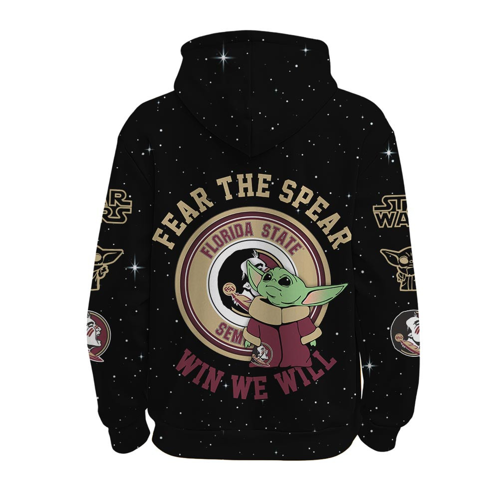 Florida State Seminoles | Premium NCAA Baby Yoda Hoodie TTH2105157 - Image 2