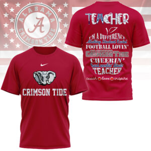 Alabama Crimson Tide | Premium Teacher Pride 3D Shirt TTH2105261