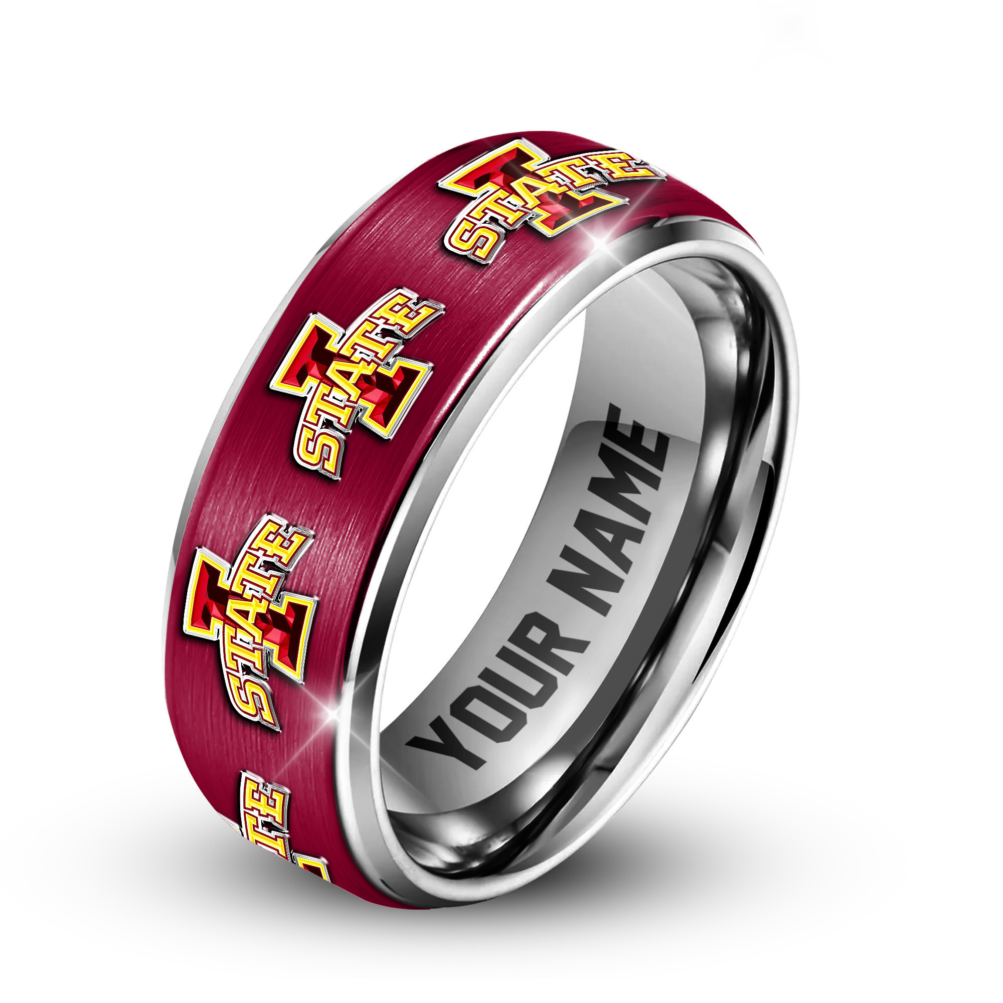 Iowa State Cyclones | Premium Silver Tungsten Ring TTH210589