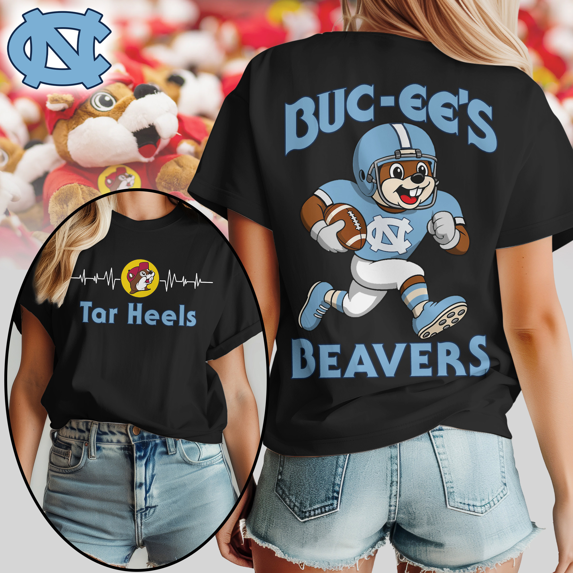North Carolina Tar Heels | Premium NCAA Buc-ee’s Beavers Women’s Shirt TTH2105134