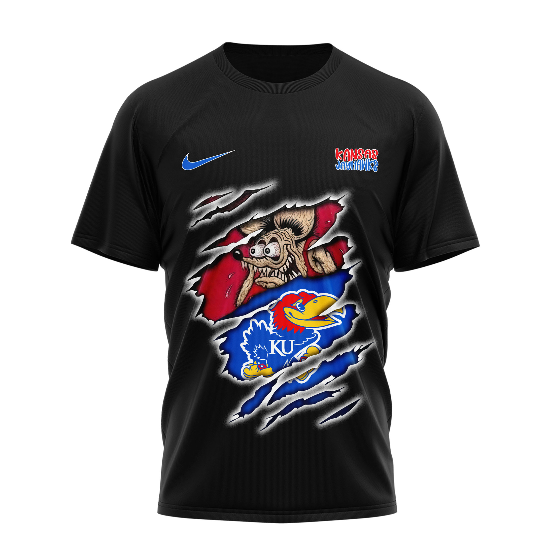 Kansas Jayhawks | Premium NCAA Varsity Savage 3D Shirt TTH2105102