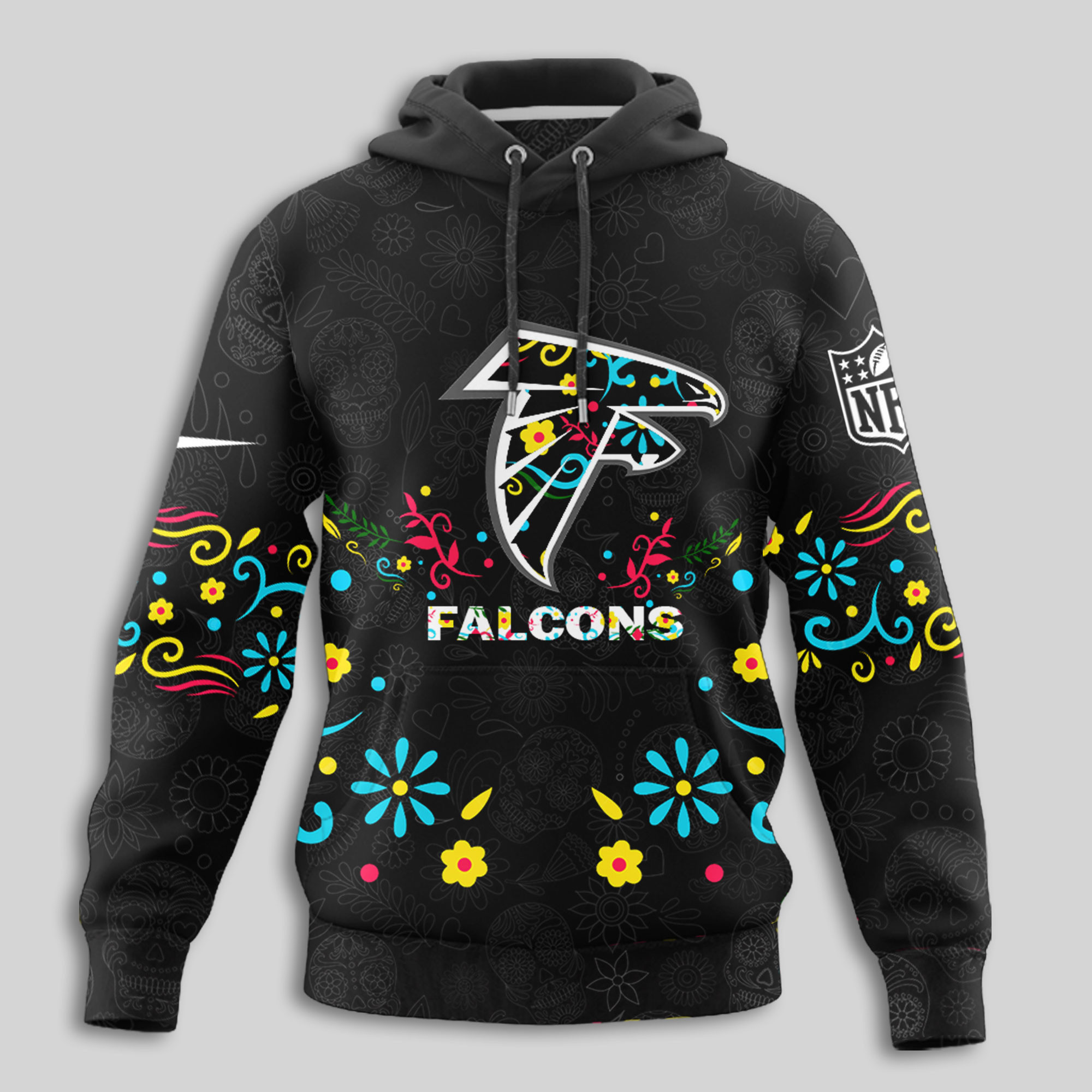 Atlanta Falcons | Premium NFL Dia de los Muertos Limited Editions Hoodie TTH210594 - Image 4