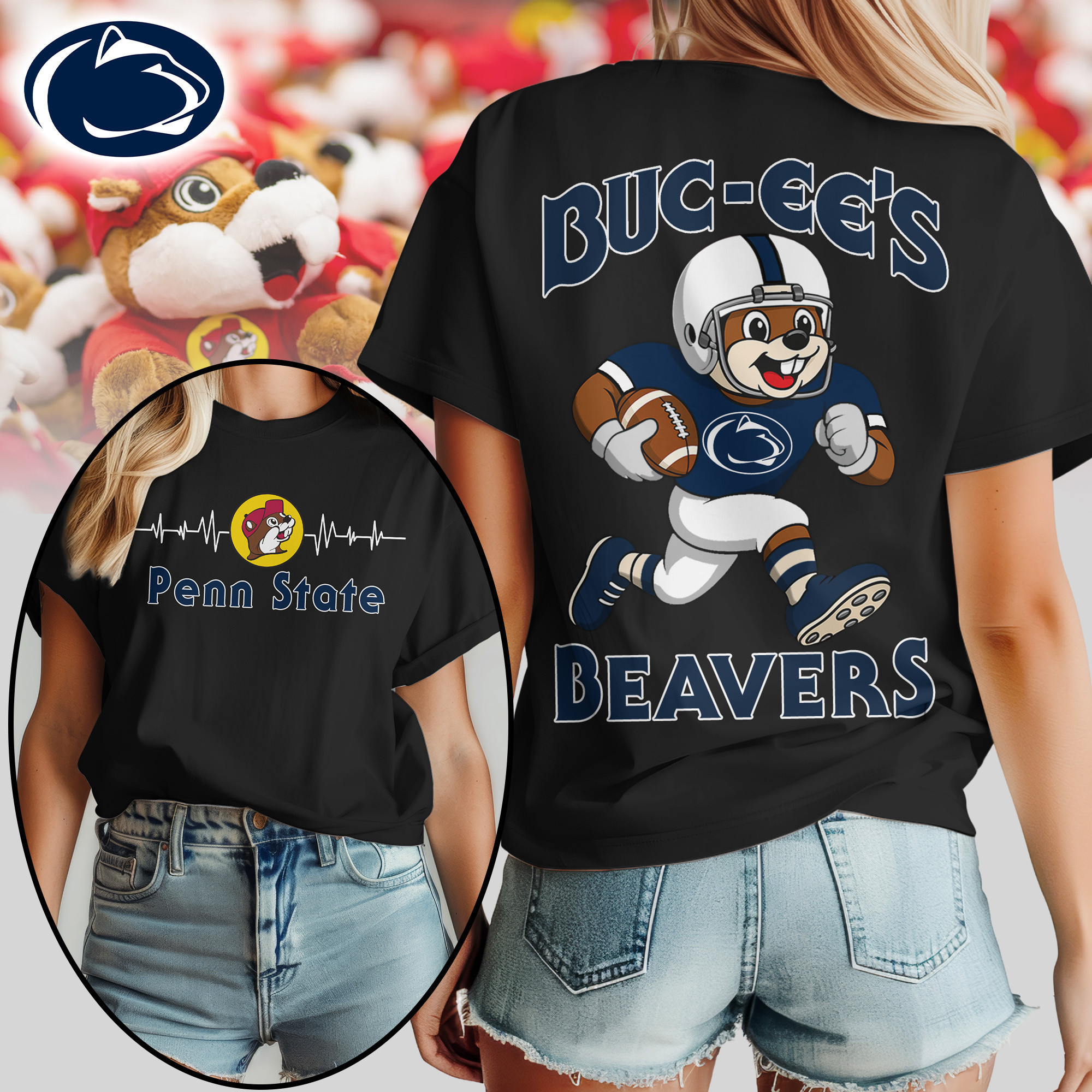 Penn State Nittany Lions | Premium NCAA Buc-ee’s Beavers Women’s Shirt TTH2105134