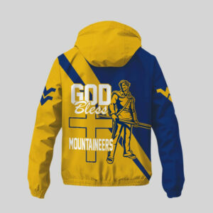 West Virginia Mountaineers | Premium NCAA God Bless My Team Windbreaker Jacket TTH2105158