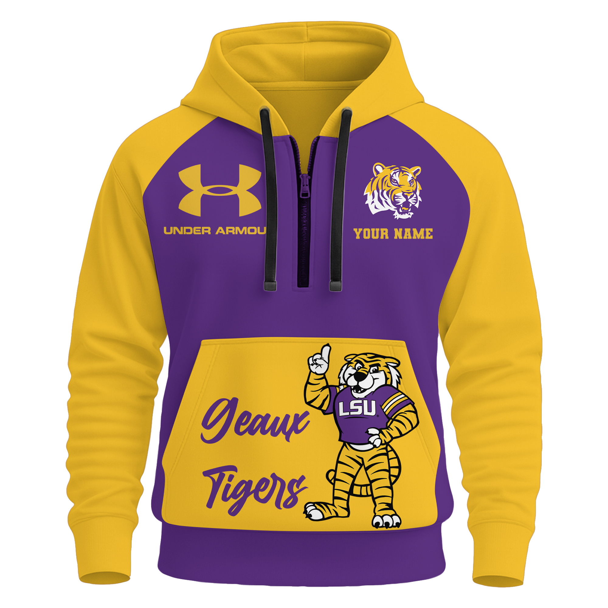 LSU Tigers | Premium NCAA Under Armour Halfzip Hoodie TTH2105109