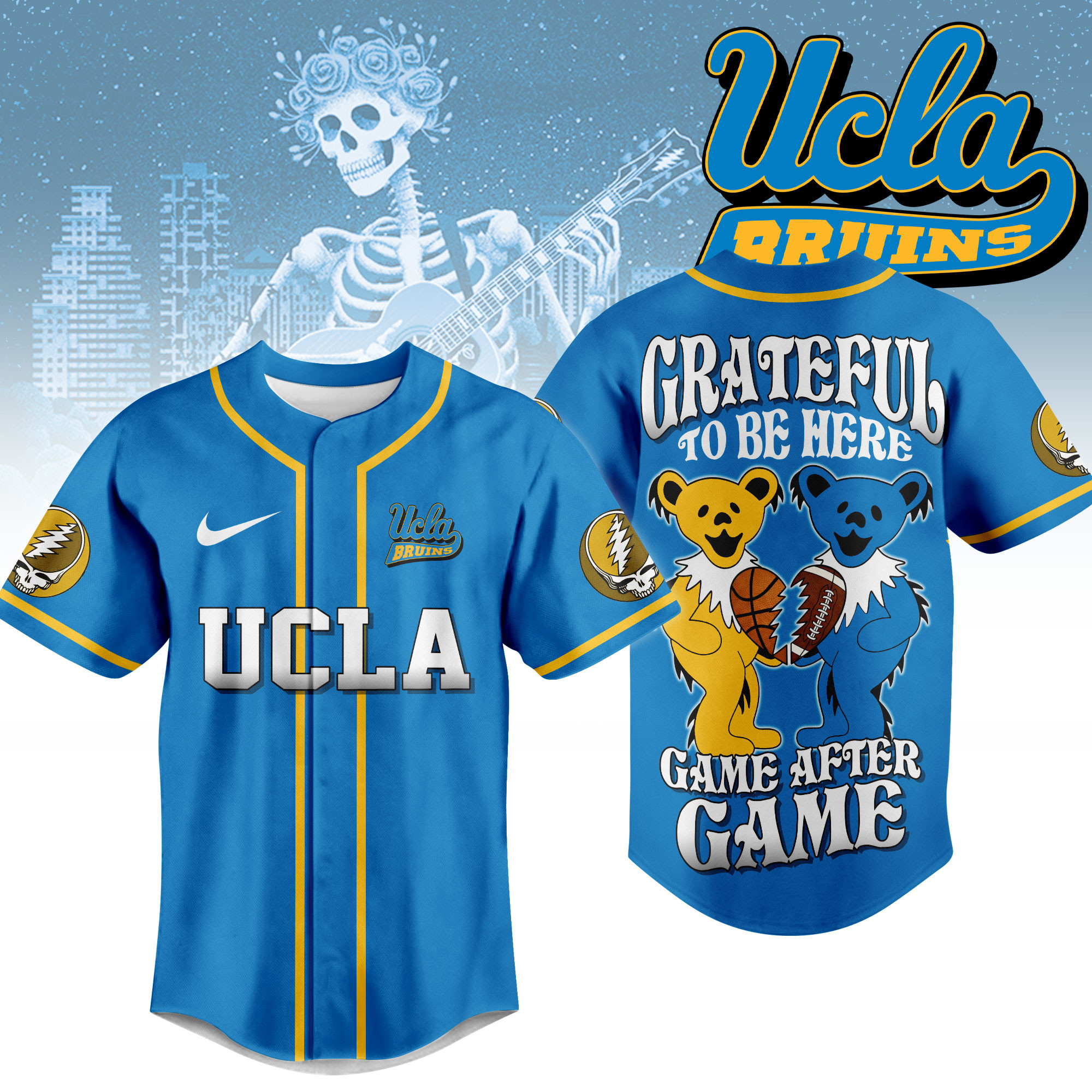 UCLA Bruins | Premium College Grateful Sports Jersey TTH2105107 - Image 2