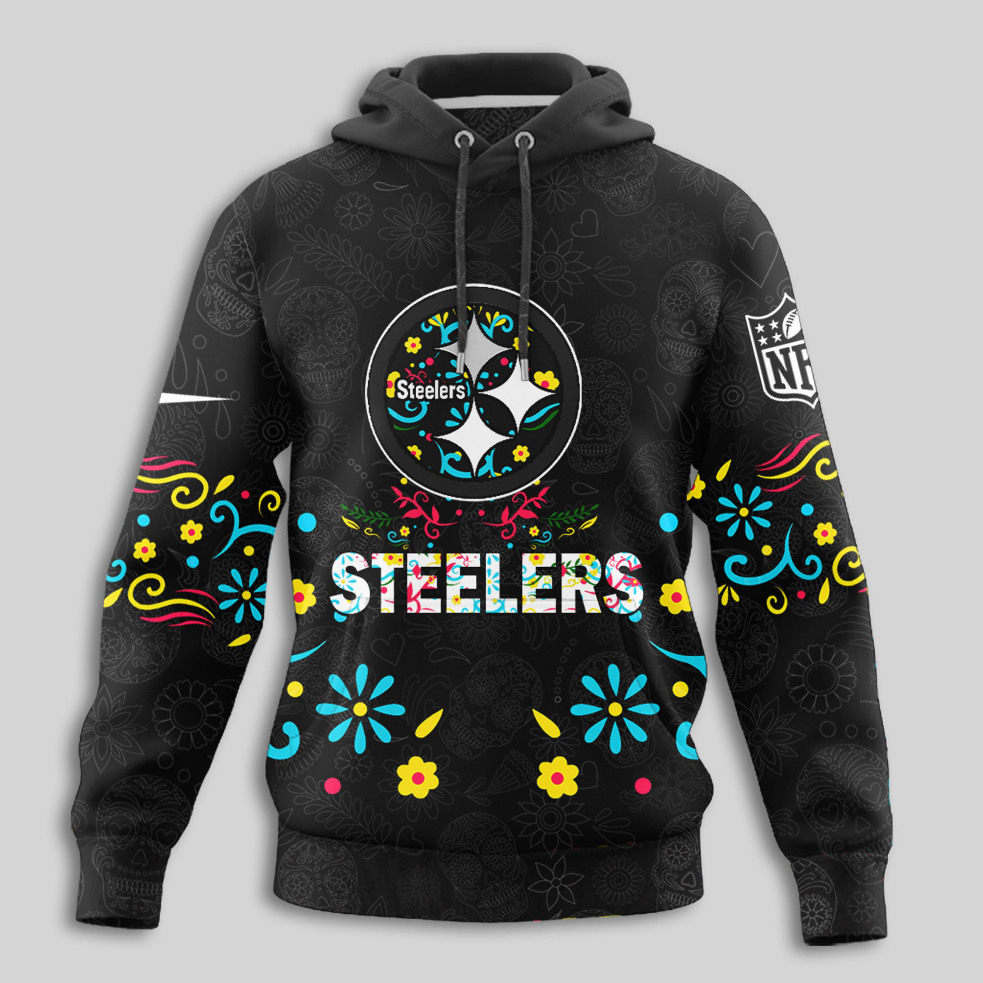 Pittsburgh Steelers | Premium NFL Dia de los Muertos Limited Editions Hoodie TTH210594 - Image 2