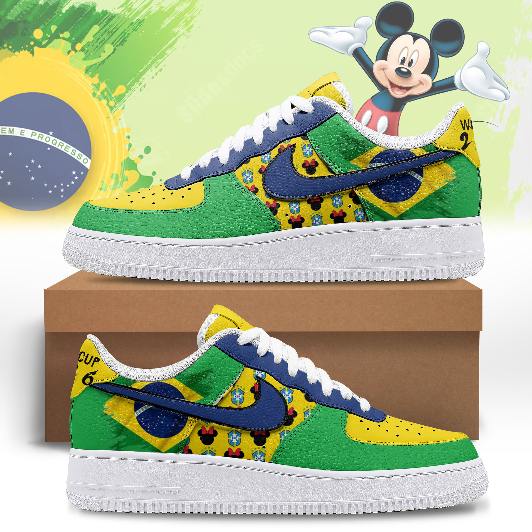 Brazil – Premium World Cup Legacy AF1 Shoes – Limited Edition TTH190510