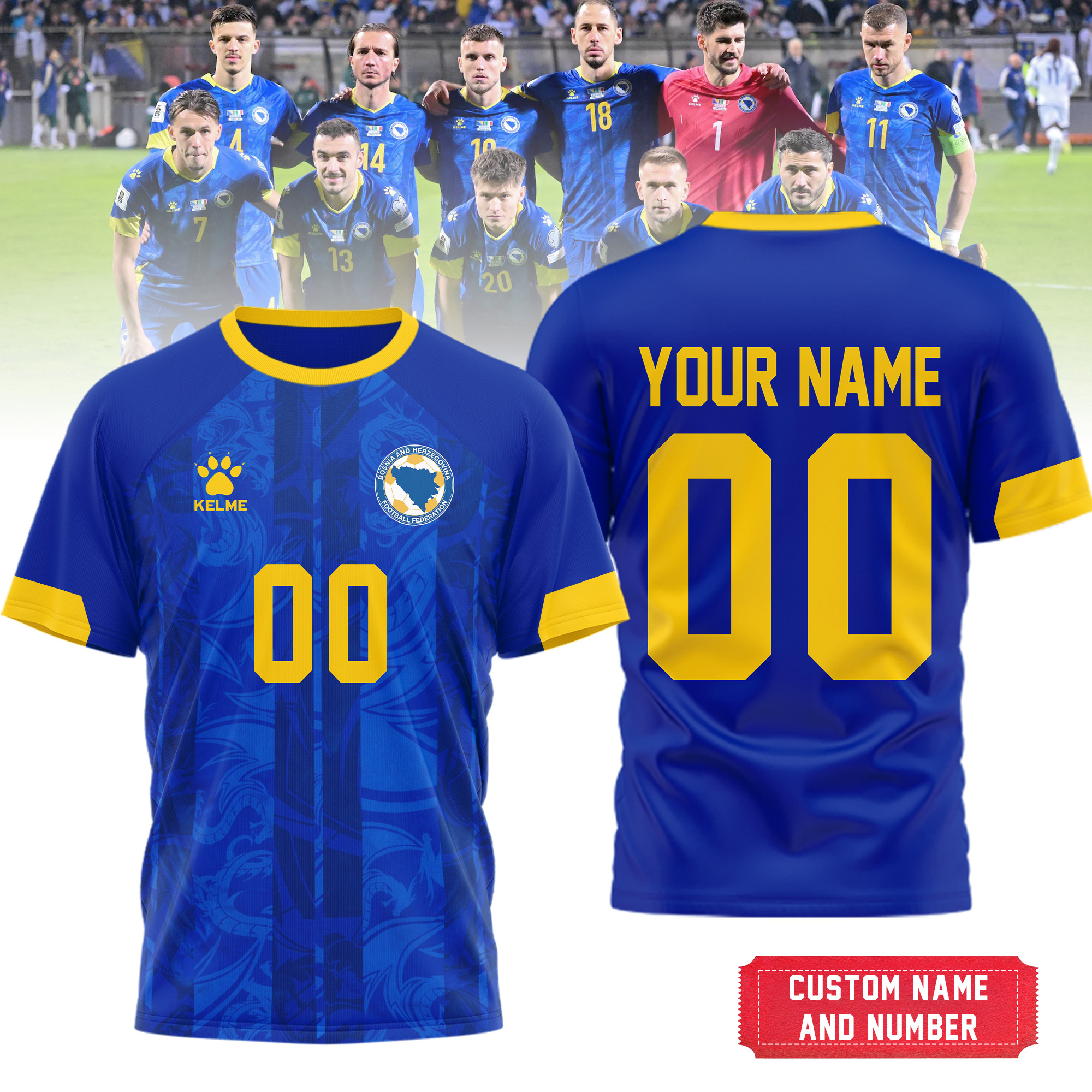 Bosnia & Herzegovina | Premium World Cup 2026 3D T-Shirt TTH210547 - Image 2
