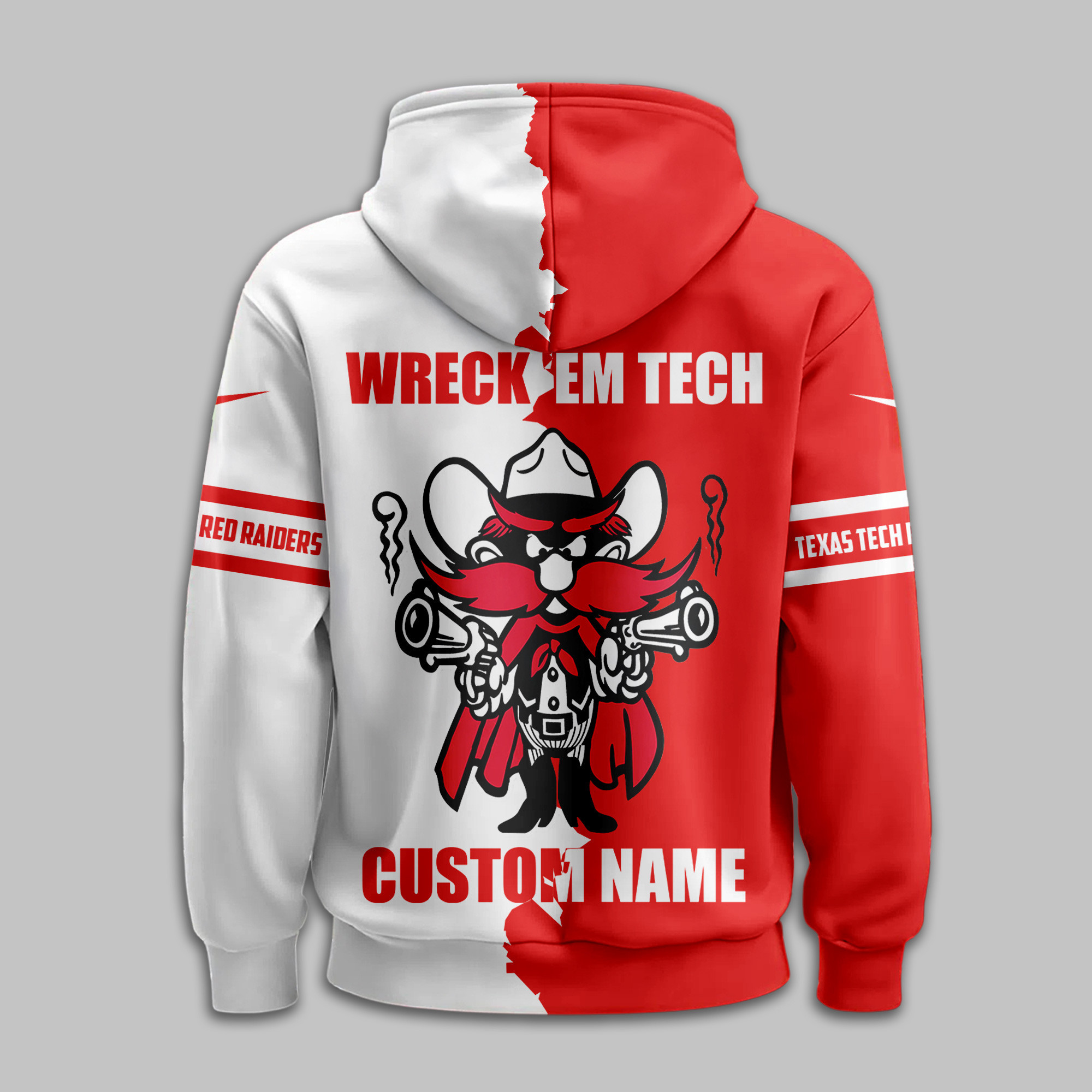 Texas Tech Red Raiders | Premium NCAA Warrior Spirit Personalized Hoodie TTH2105170 - Image 3