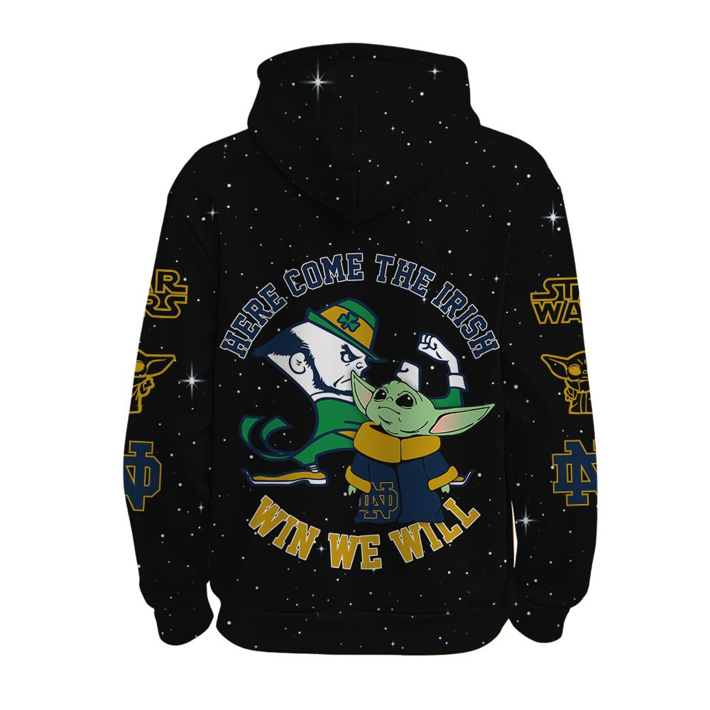 Notre Dame Fighting Irish | Premium NCAA Baby Yoda Hoodie TTH2105157 - Image 2