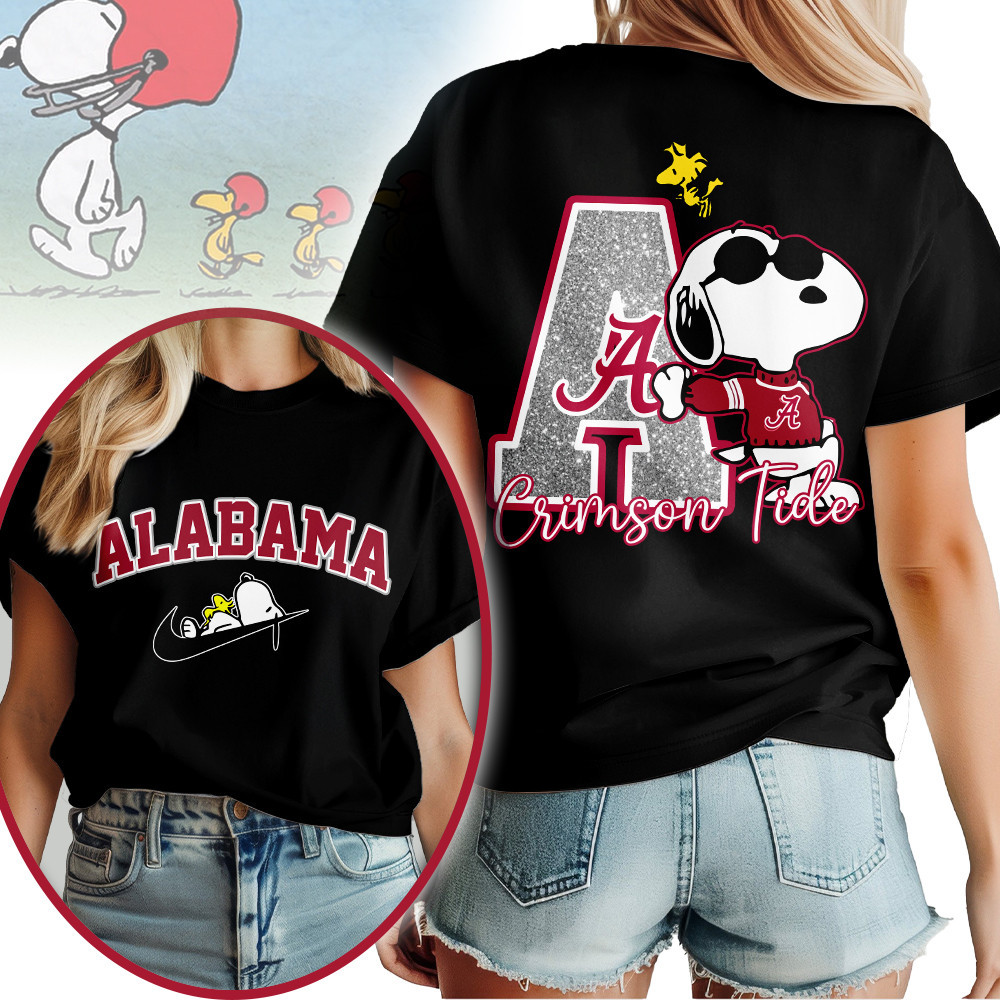 Alabama Crimson Tide | Premium NCAA Snoopy T-Shirt TTH2105182 - Image 2