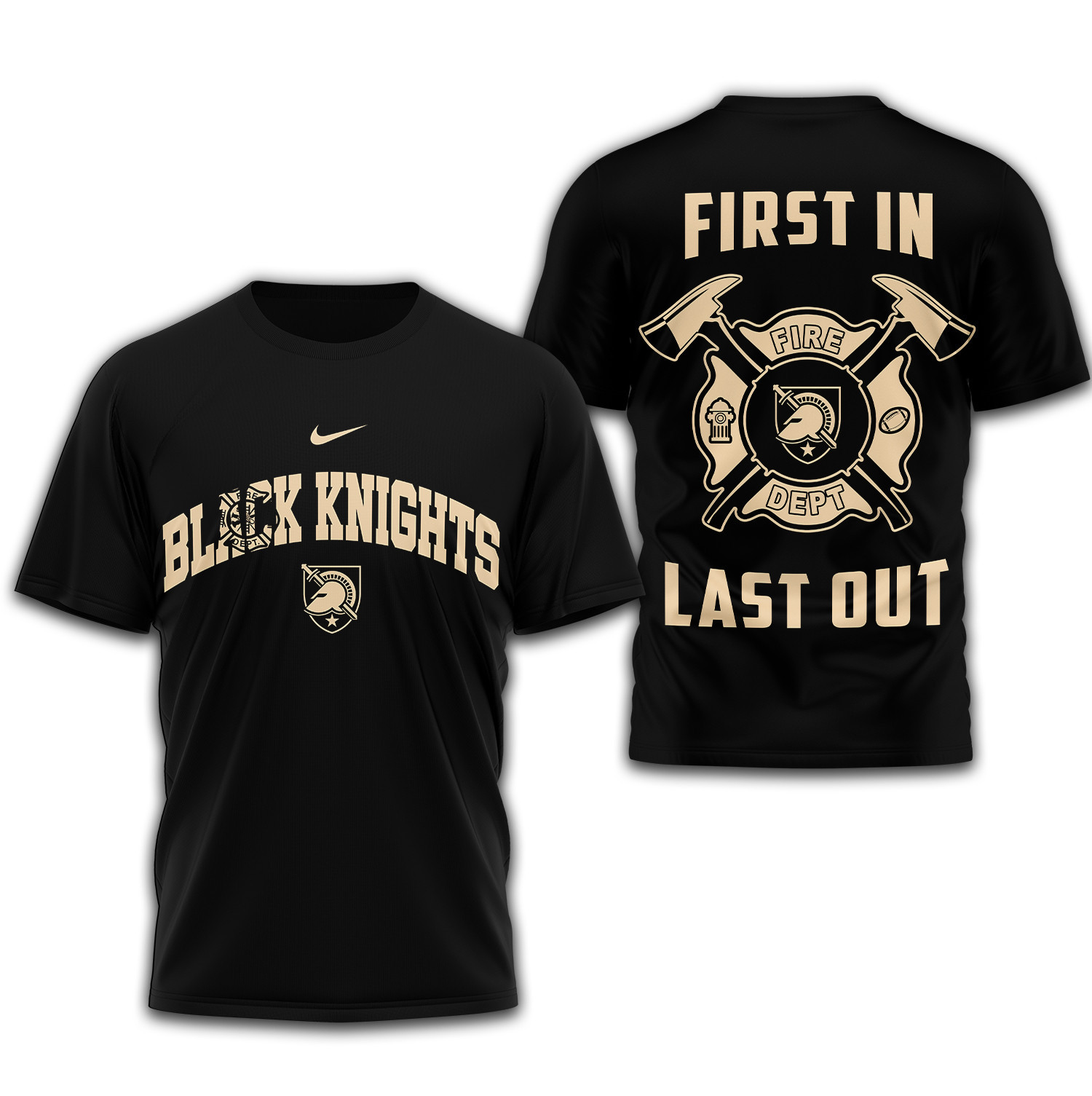 Army Black Knights | Premium Fire Dept 3D Shirt TTH2105153