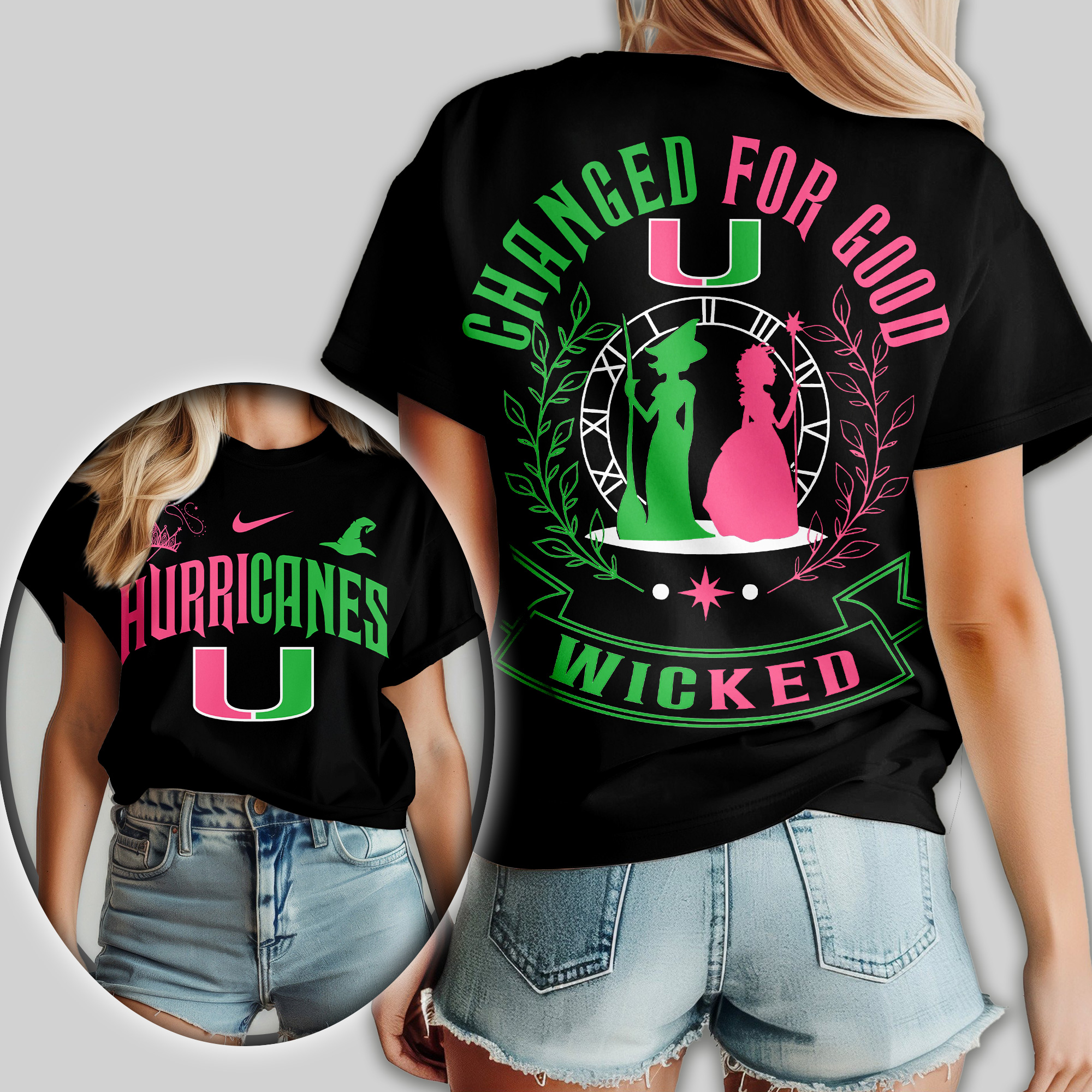 Miami Hurricanes | Premium NCAA Wicked Changed For Good Women Shirt TTH2105108