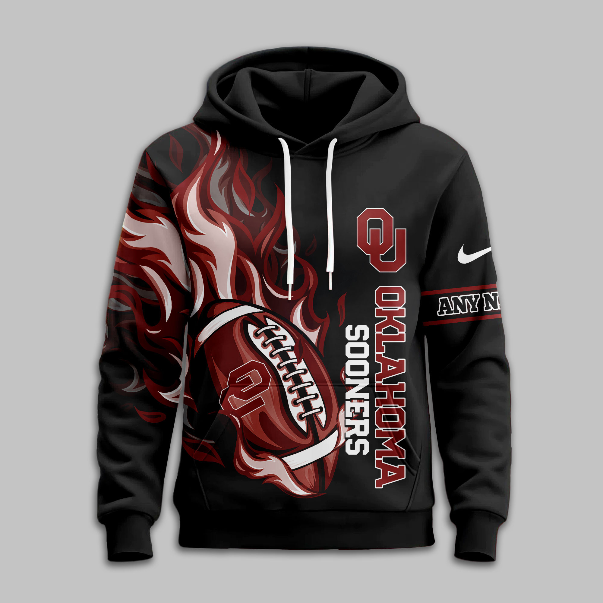 Oklahoma Sooners | Premium NCAA Victory Flame Personalized Hoodie TTH2105116 - Image 2