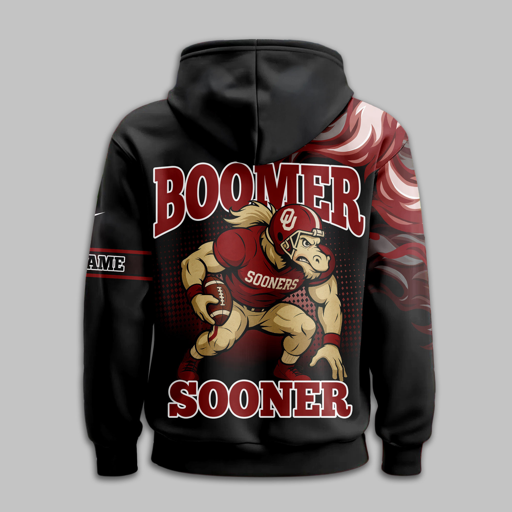 Oklahoma Sooners | Premium NCAA Victory Flame Personalized Hoodie TTH2105116 - Image 3