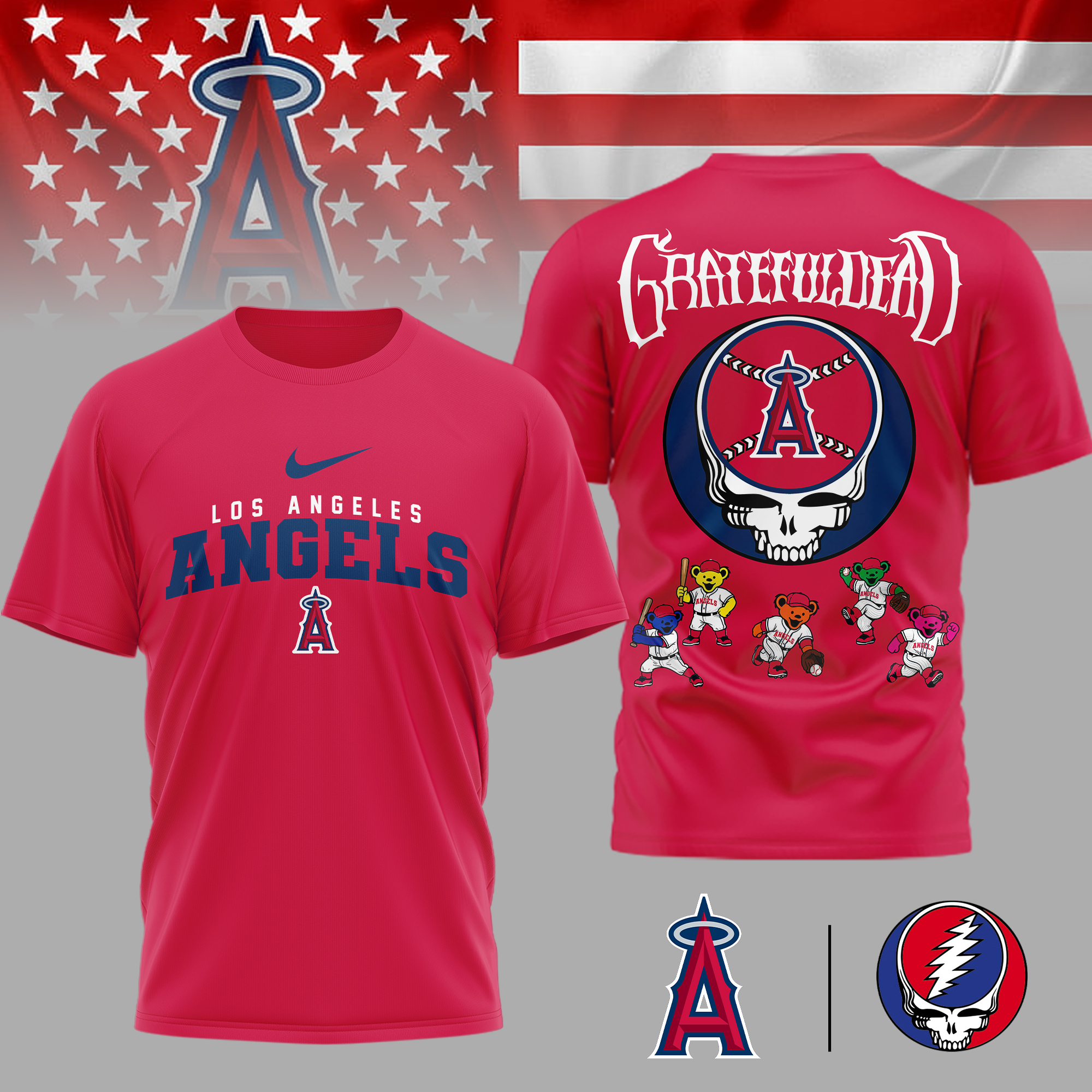 Los Angeles Angels | Premium MLB Deadhead 3D Shirt TTH2105167 - Image 2