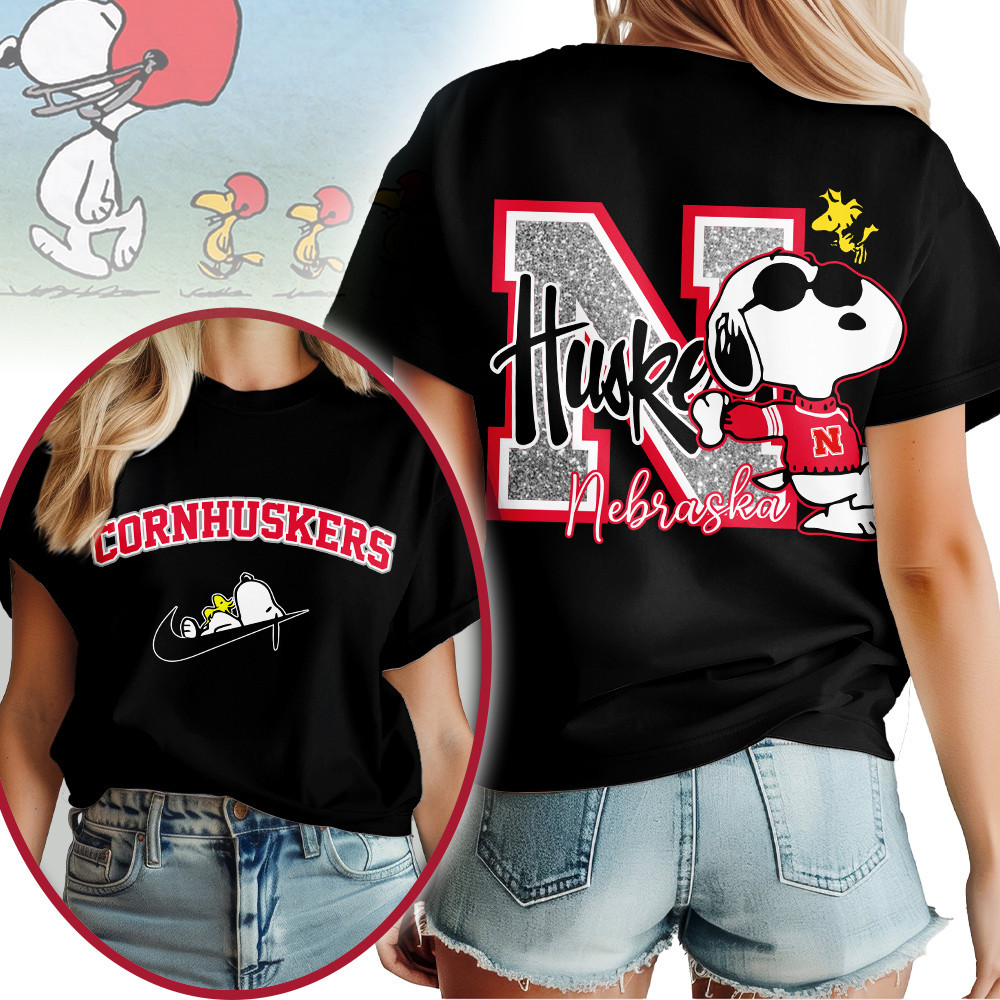 Nebraska Cornhuskers | Premium NCAA Snoopy T-Shirt TTH2105182 - Image 2