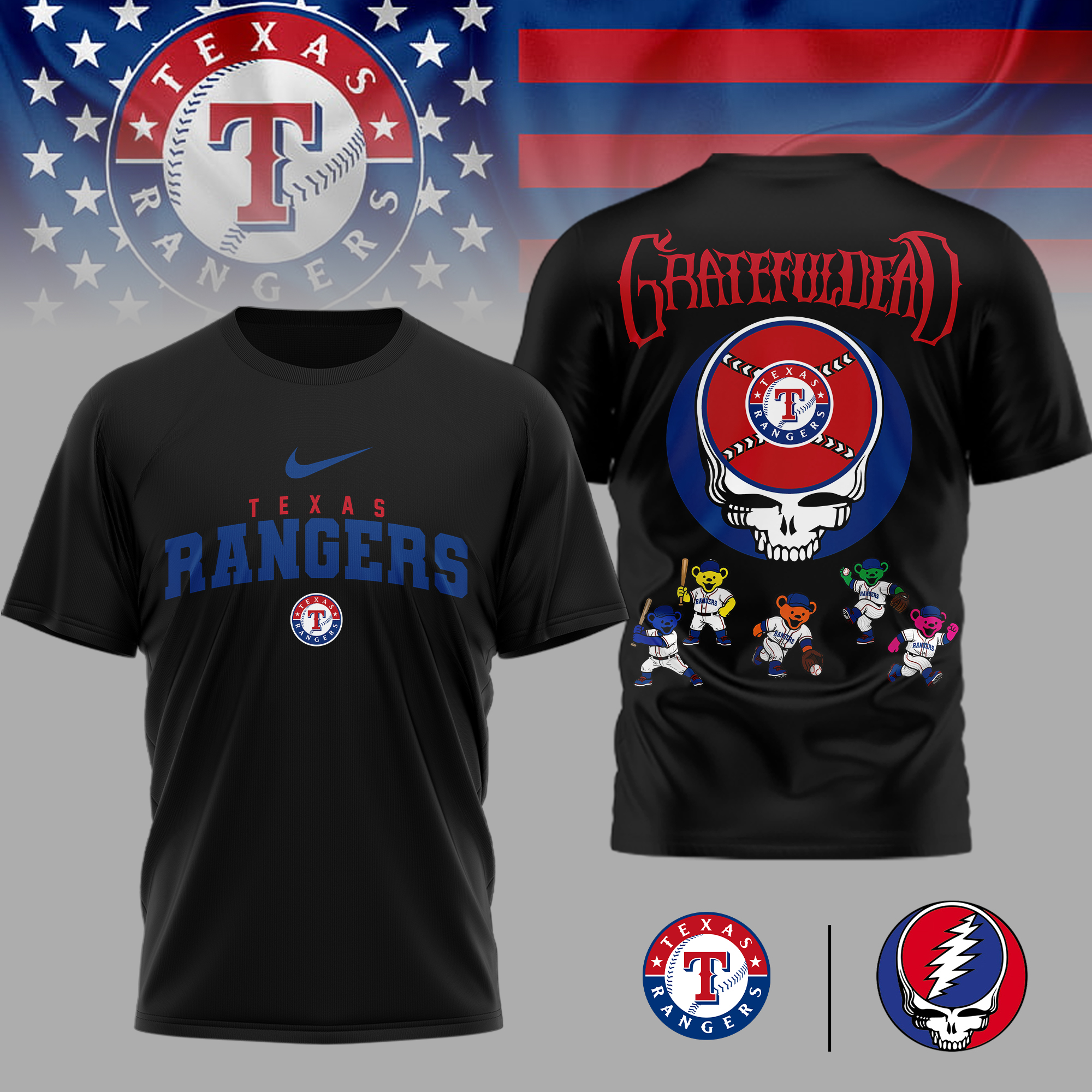 Texas Rangers | Premium MLB Deadhead 3D Shirt TTH2105167