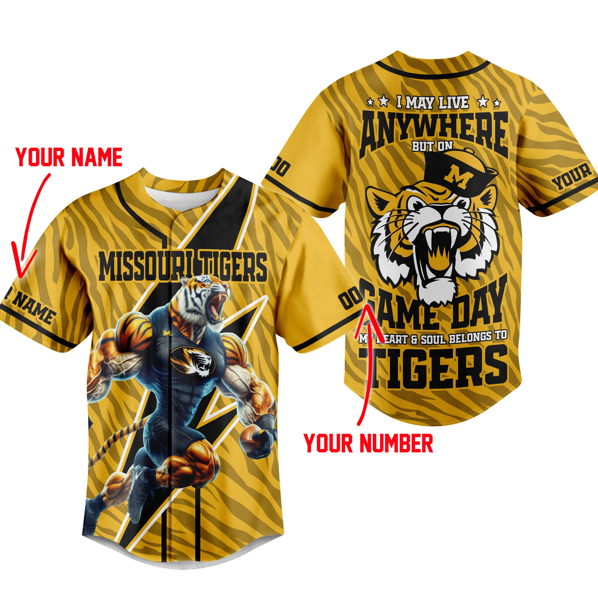 Missouri Tigers | Premium Game Day Jersey Shirt TTH2105176 - Image 4