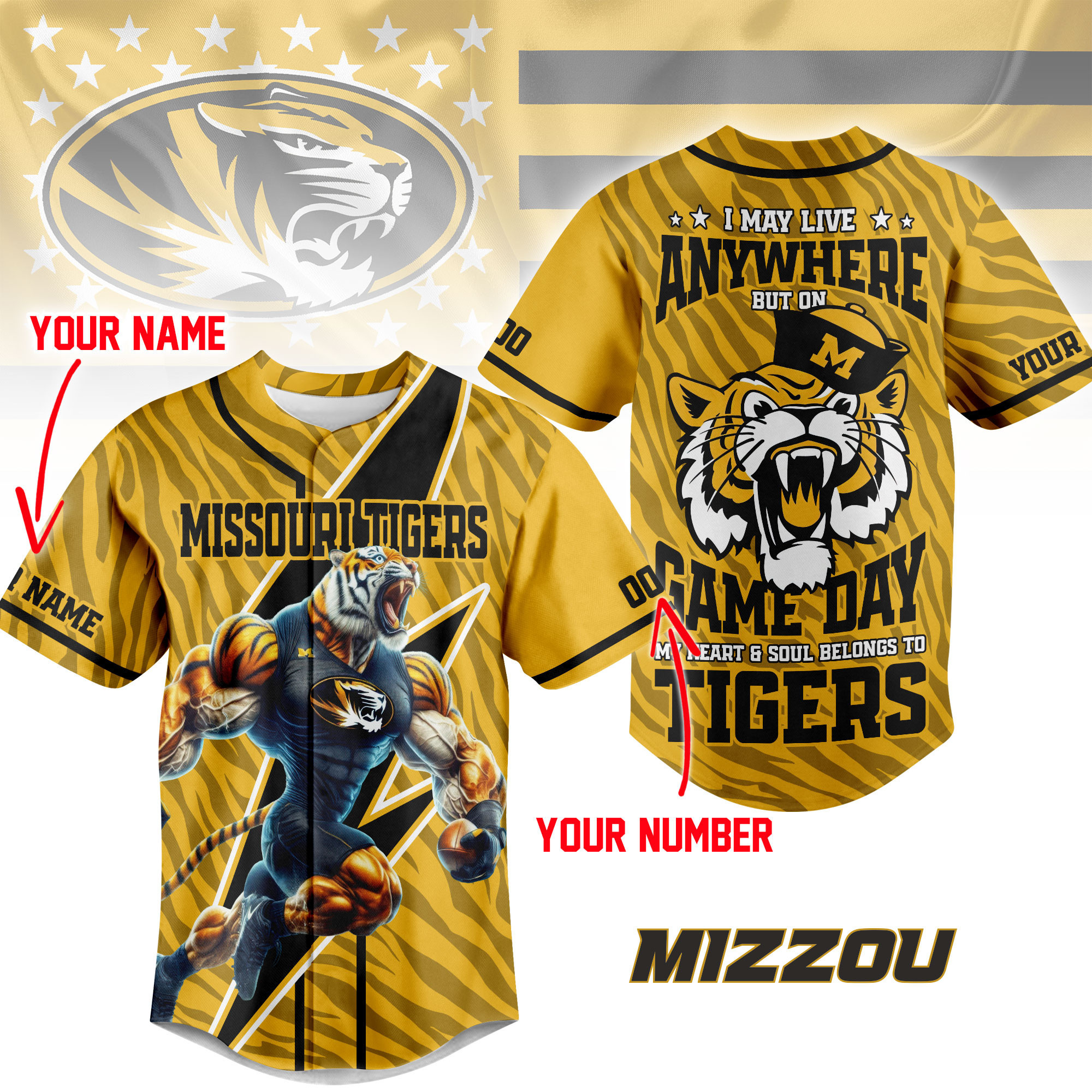 Missouri Tigers | Premium Game Day Jersey Shirt TTH2105176 - Image 2