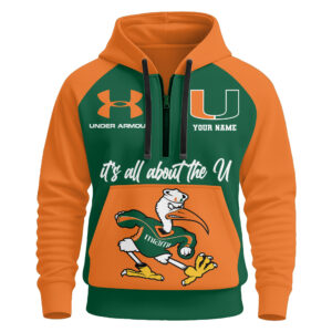 Miami Hurricanes | Premium NCAA Under Armour Halfzip Hoodie TTH2105109