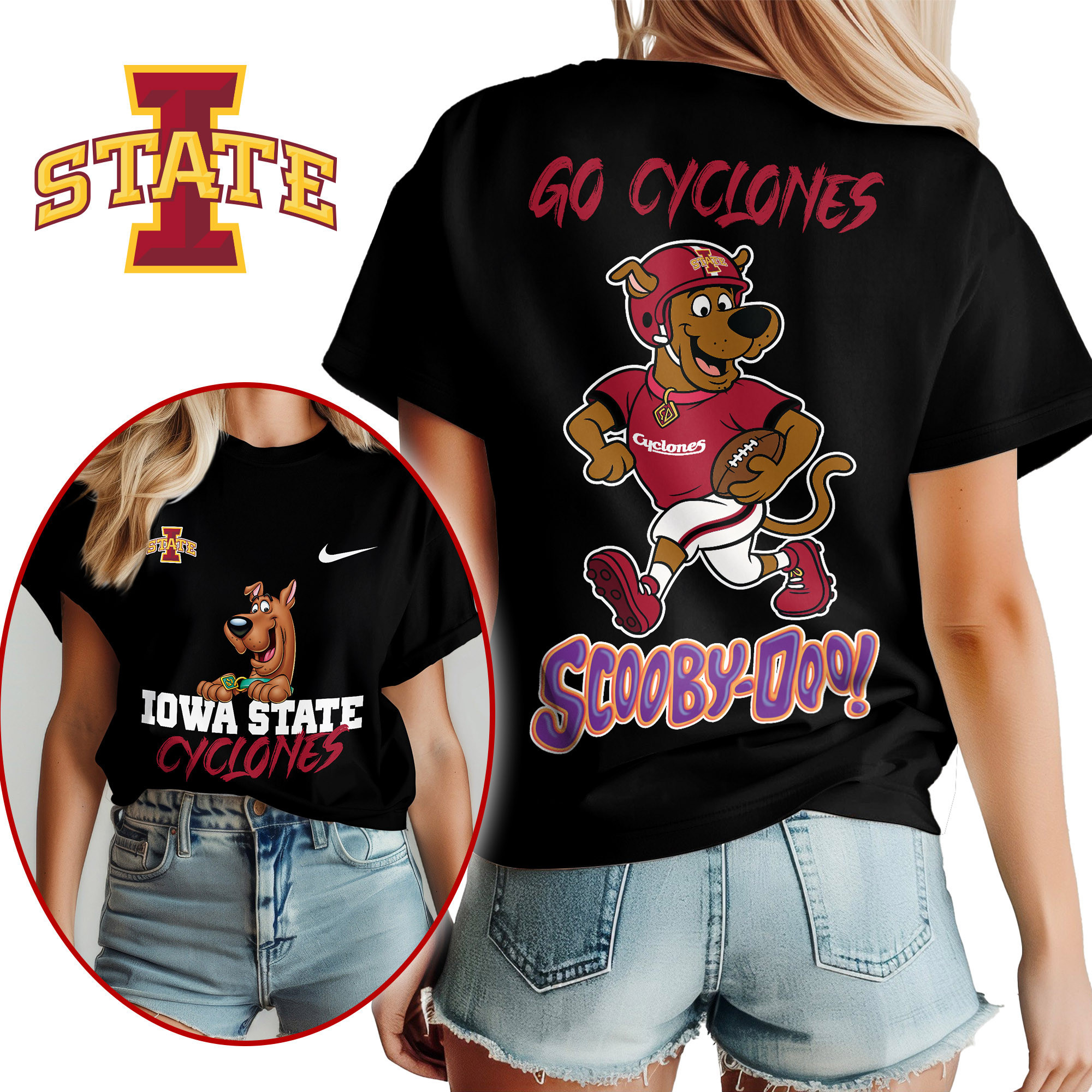 Iowa State Cyclones | Premium NCAA Scooby-Doo Fan Women’s Shirt TTH2105171