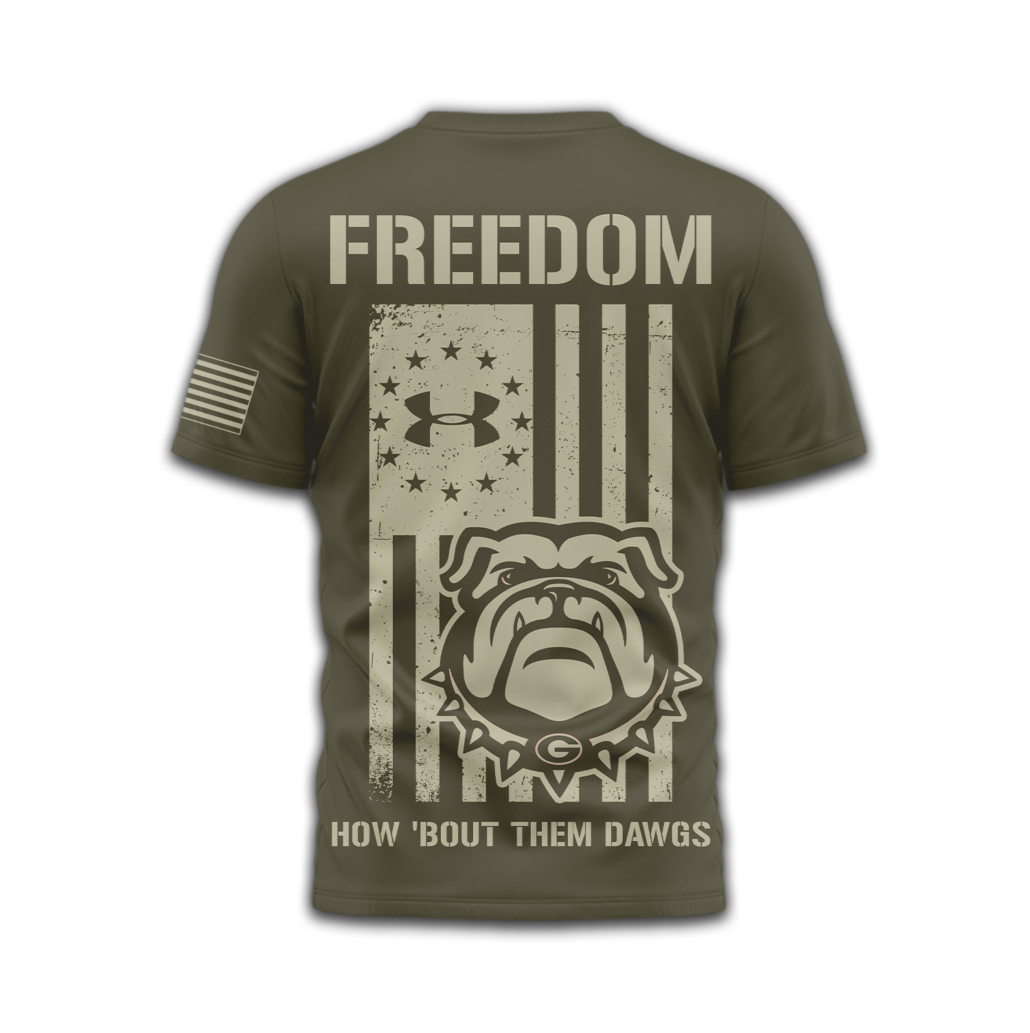 Georgia Bulldogs | Premium NCAA Freedom Under Armour 3D Shirt TTH2105137 - Image 3
