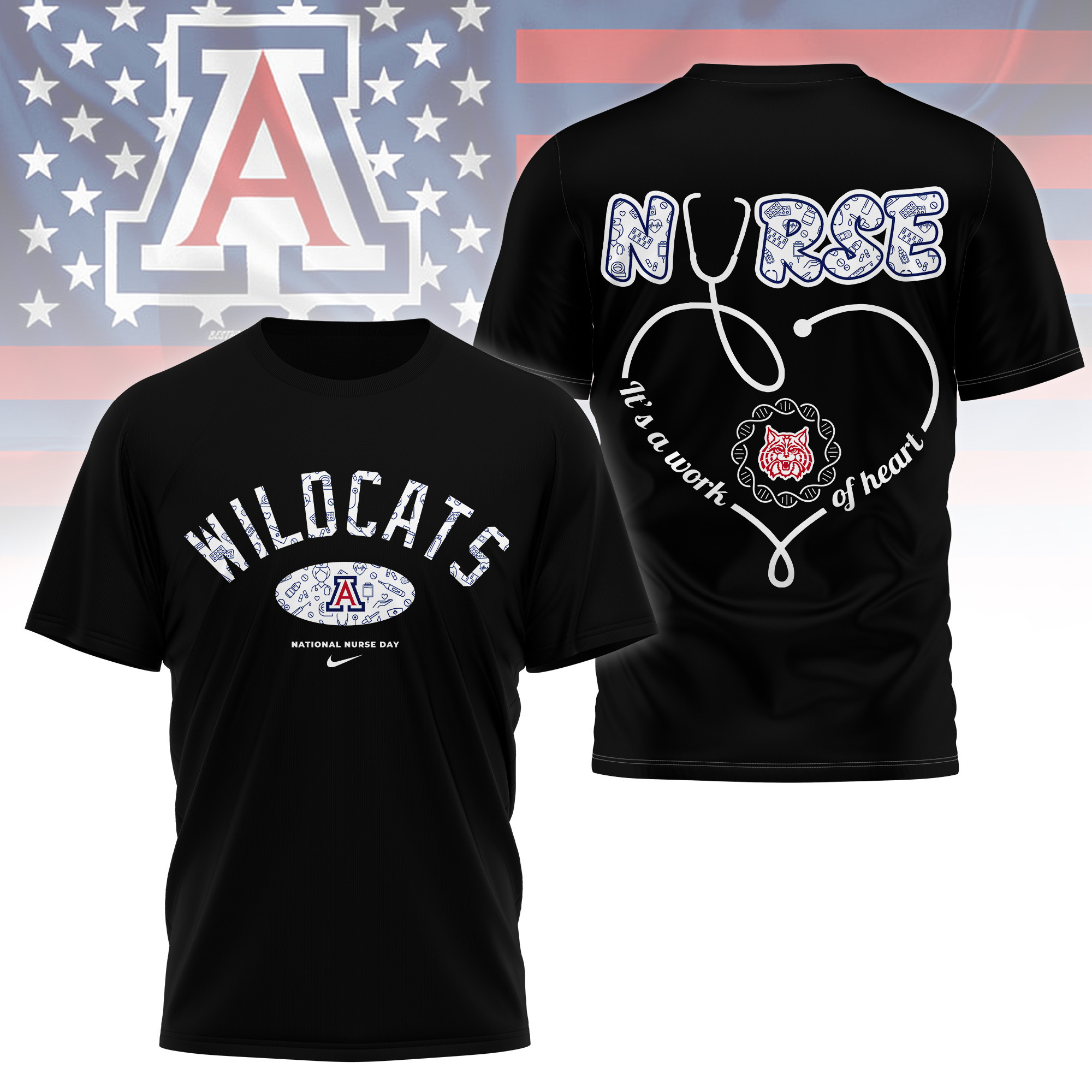 Arizona Wildcats | Premium Nurse Appreciation Day 3D Shirt TTH2105135