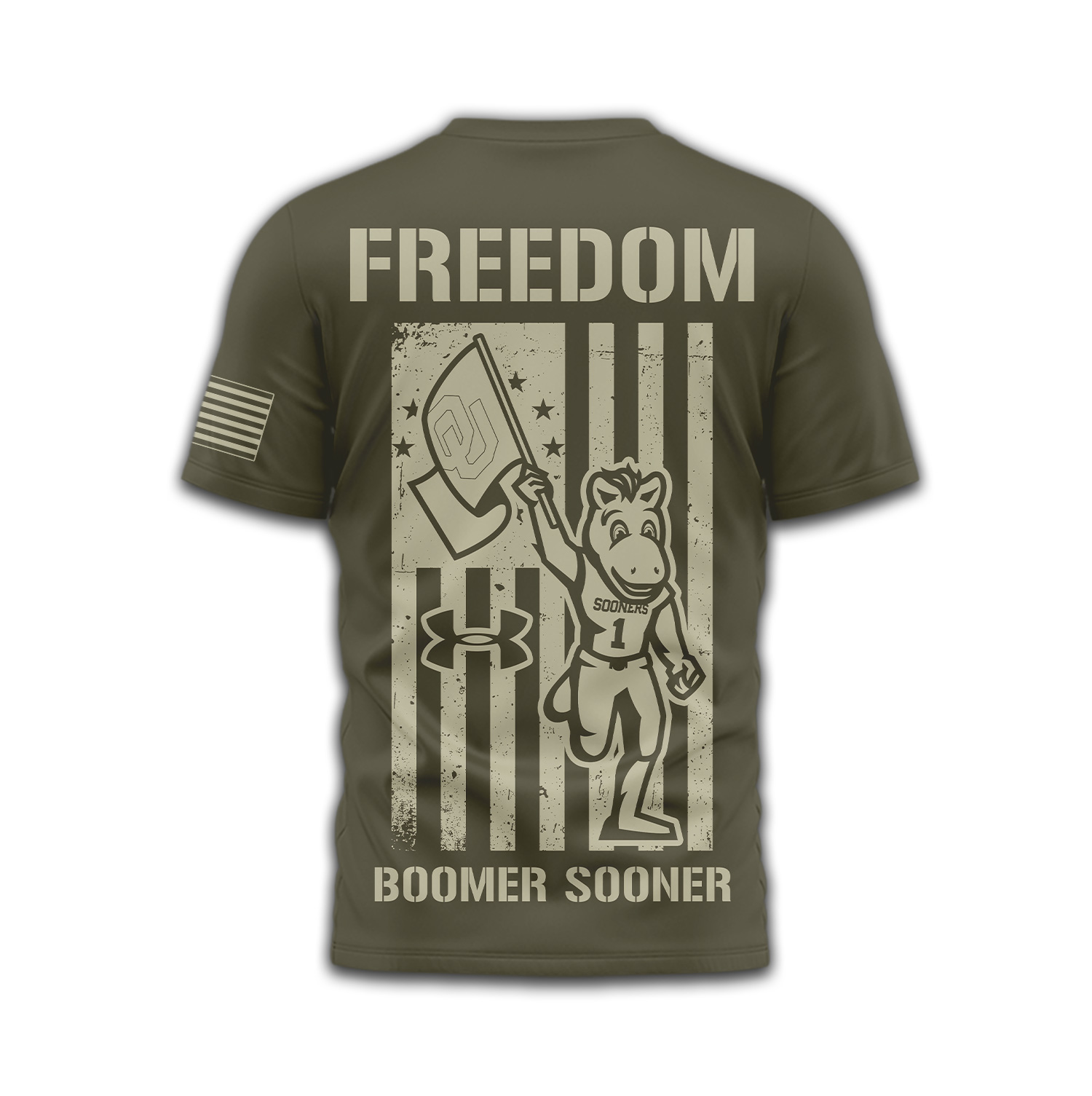 Oklahoma Sooners | Premium NCAA Freedom Under Armour 3D Shirt TTH2105137 - Image 3