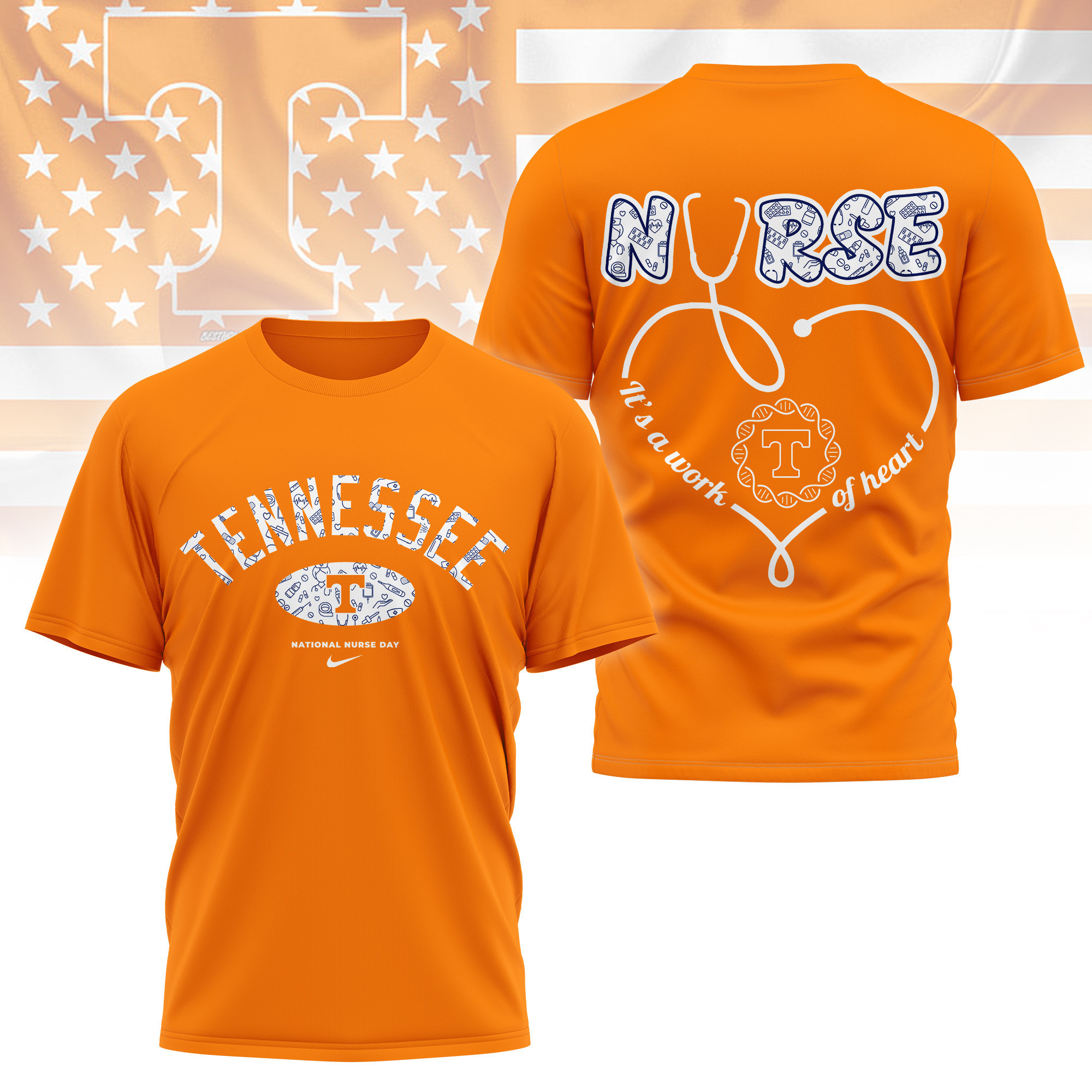 Tennessee Volunteers | Premium Nurse Appreciation Day 3D Shirt TTH2105135 - Image 3