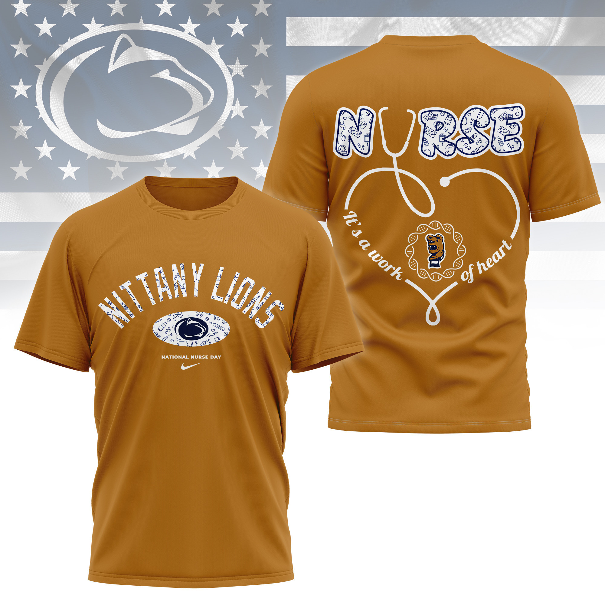 Penn State Nittany Lions | Premium Nurse Appreciation Day 3D Shirt TTH2105135 - Image 4