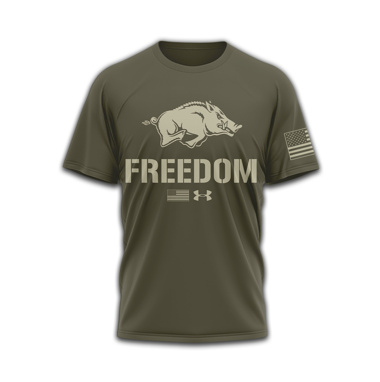 Arkansas Razorbacks | Premium NCAA Freedom Under Armour 3D Shirt TTH2105137 - Image 2