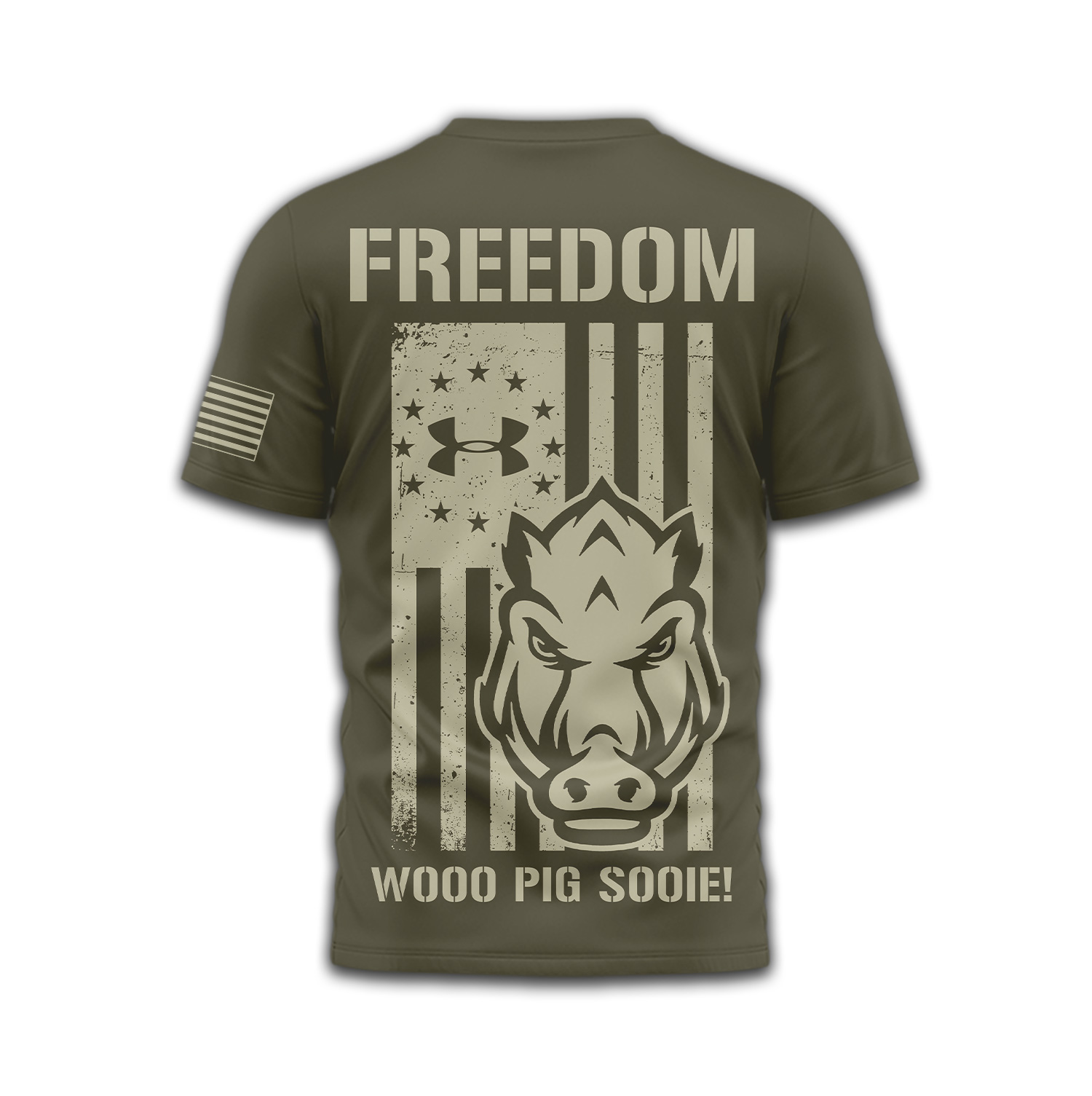 Arkansas Razorbacks | Premium NCAA Freedom Under Armour 3D Shirt TTH2105137 - Image 3