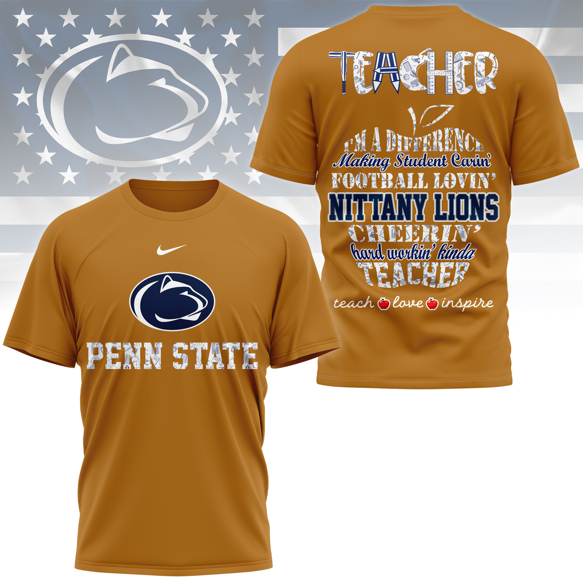 Penn State Nittany Lions | Premium Teacher Pride 3D Shirt TTH2105261 - Image 4