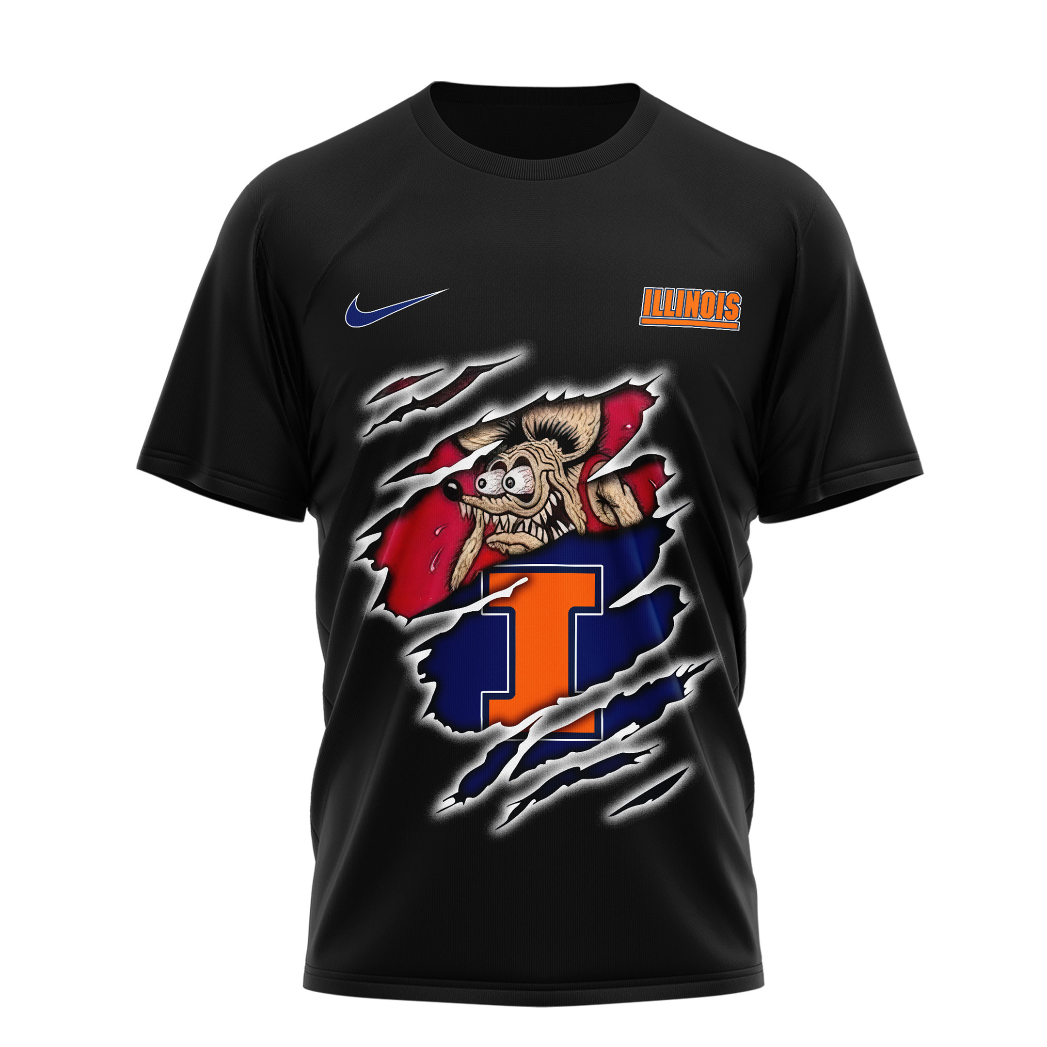 Illinois Fighting Illini | Premium NCAA Varsity Savage 3D Shirt TTH2105102