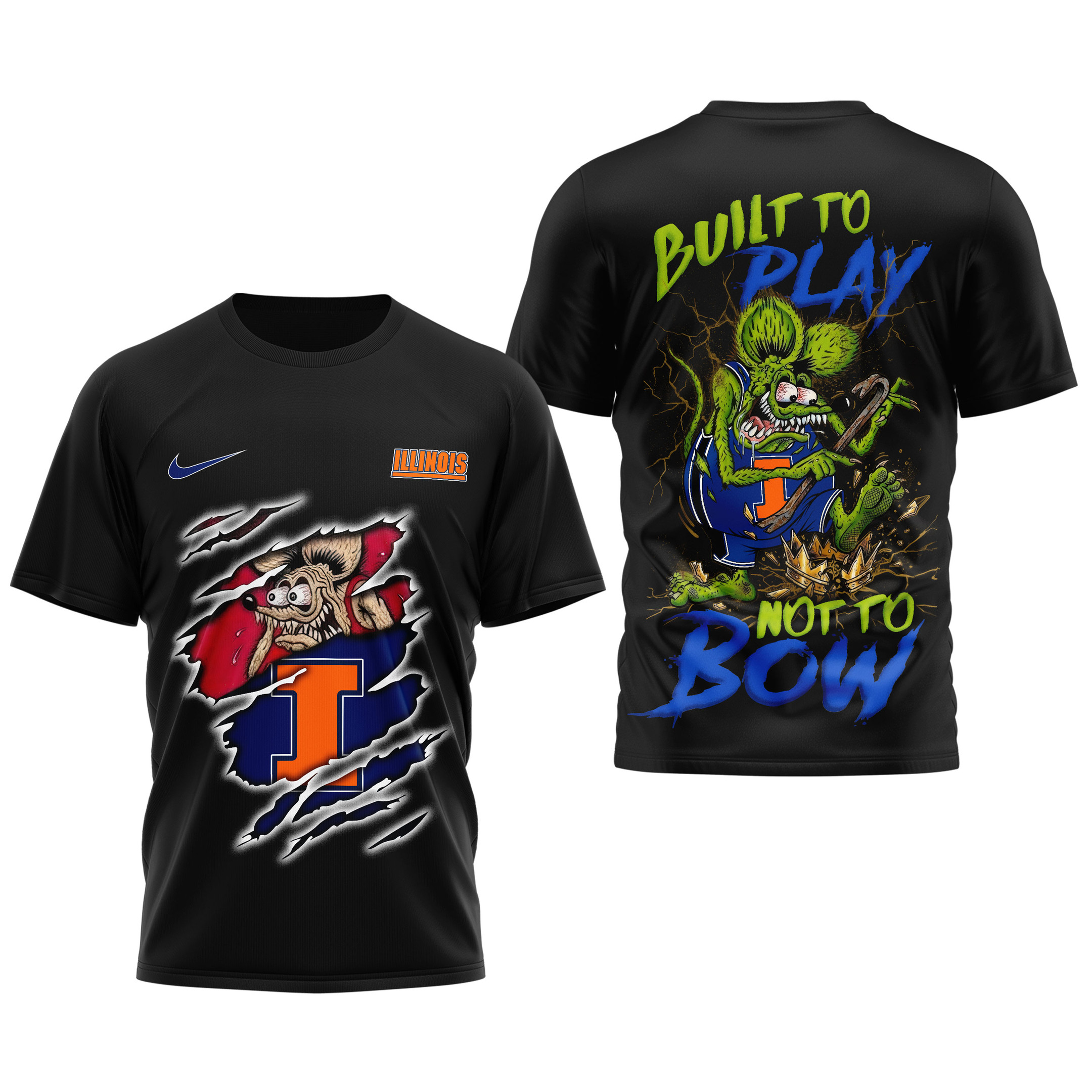 Illinois Fighting Illini | Premium NCAA Varsity Savage 3D Shirt TTH2105102 - Image 3